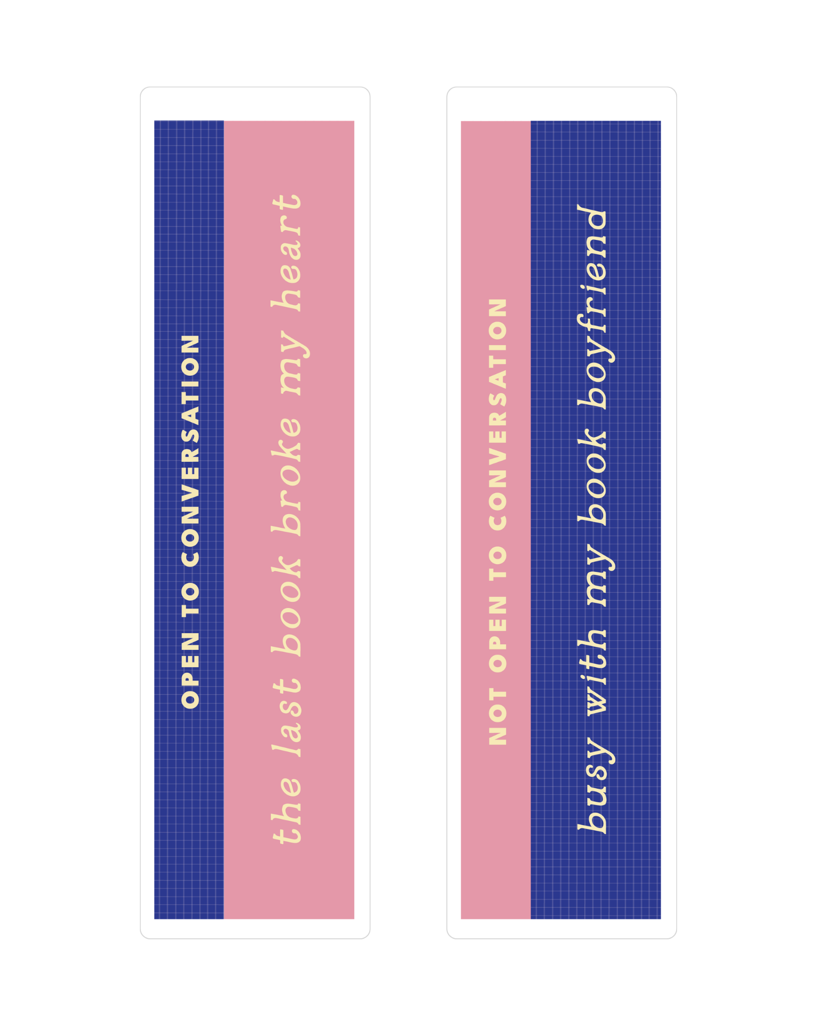 "Book Boyfriend" Conversation Bookmark