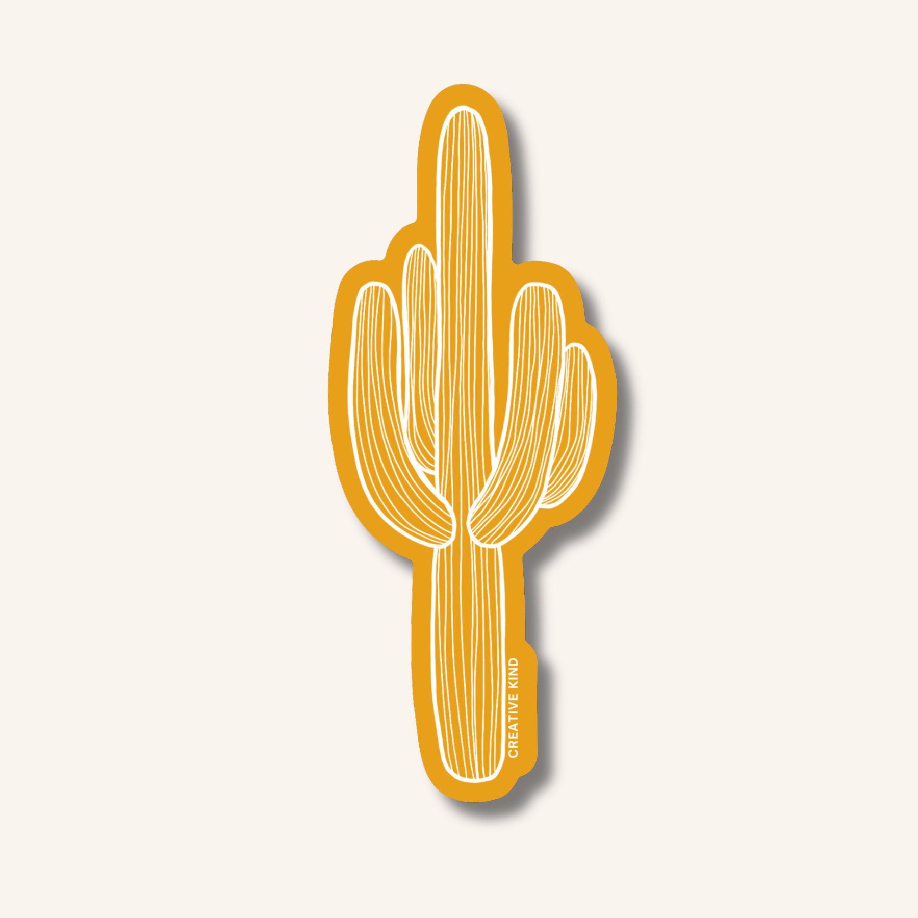 Saguaro Cactus Stitch Vinyl Sticker