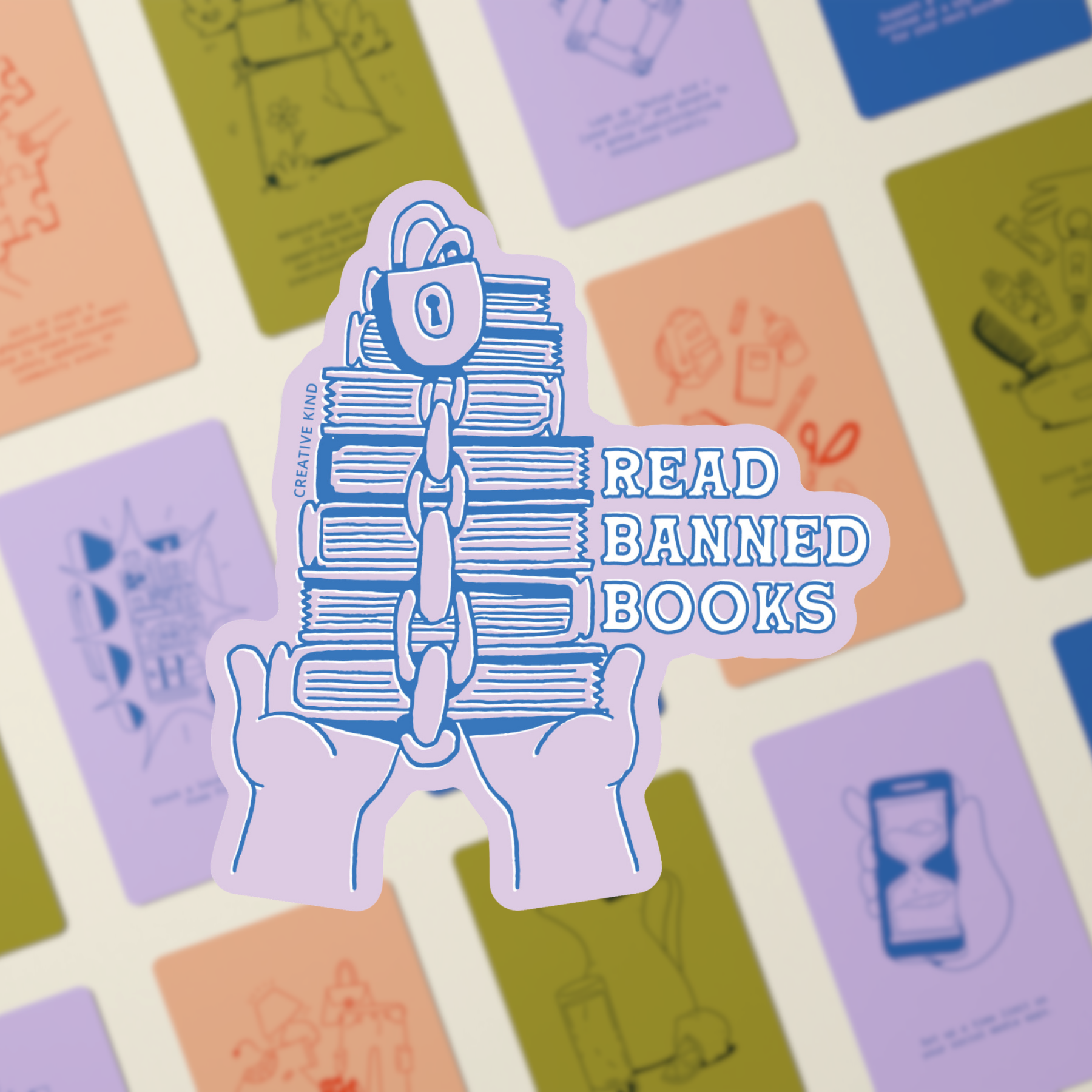 Read Banned Books Vinyl Sticker