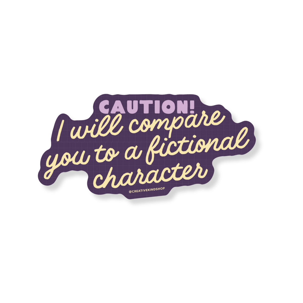 Caution! Compare Character Vinyl Sticker