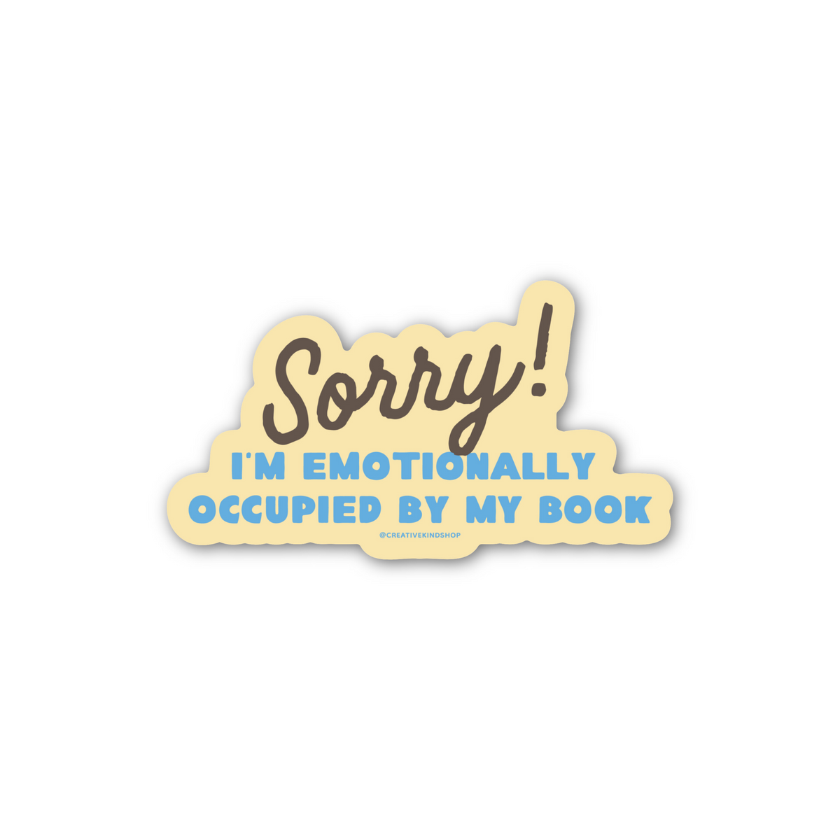 Sorry! Emotional Book Vinyl Sticker