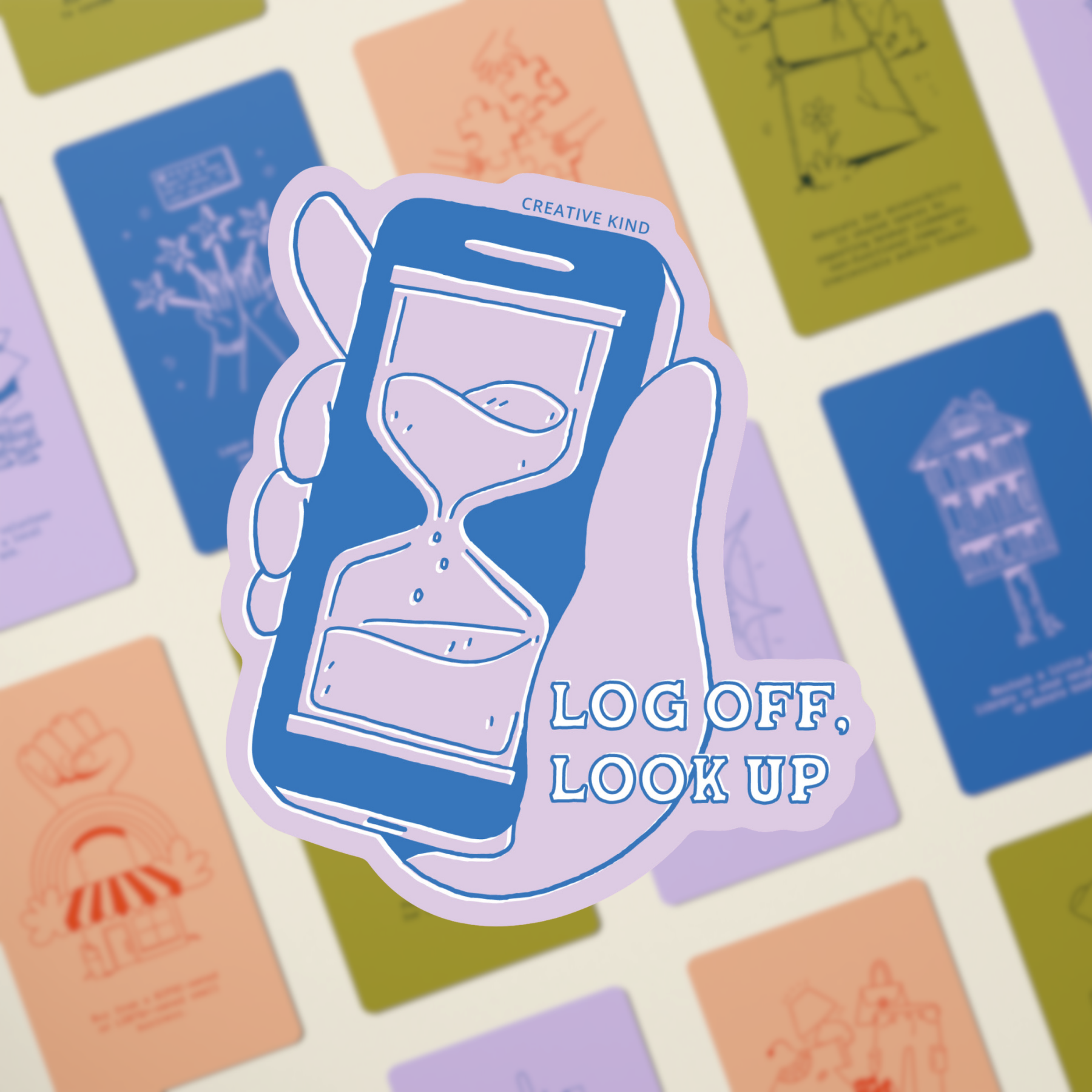 Log Off, Look Up Vinyl Sticker