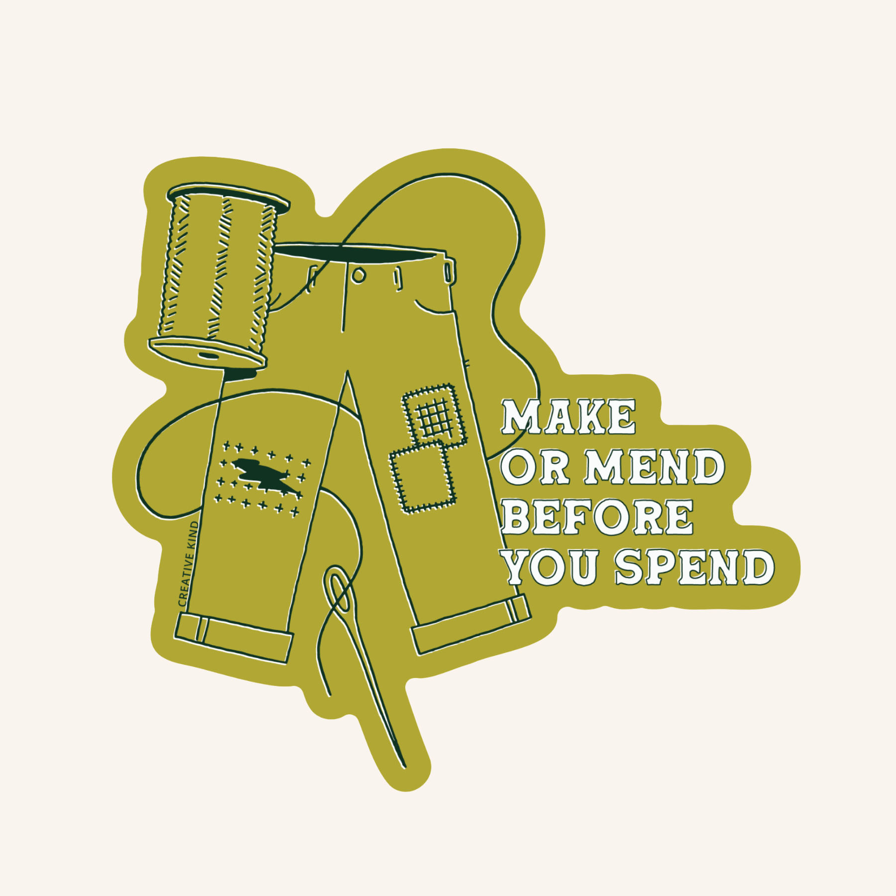 Make or Mend Vinyl Sticker