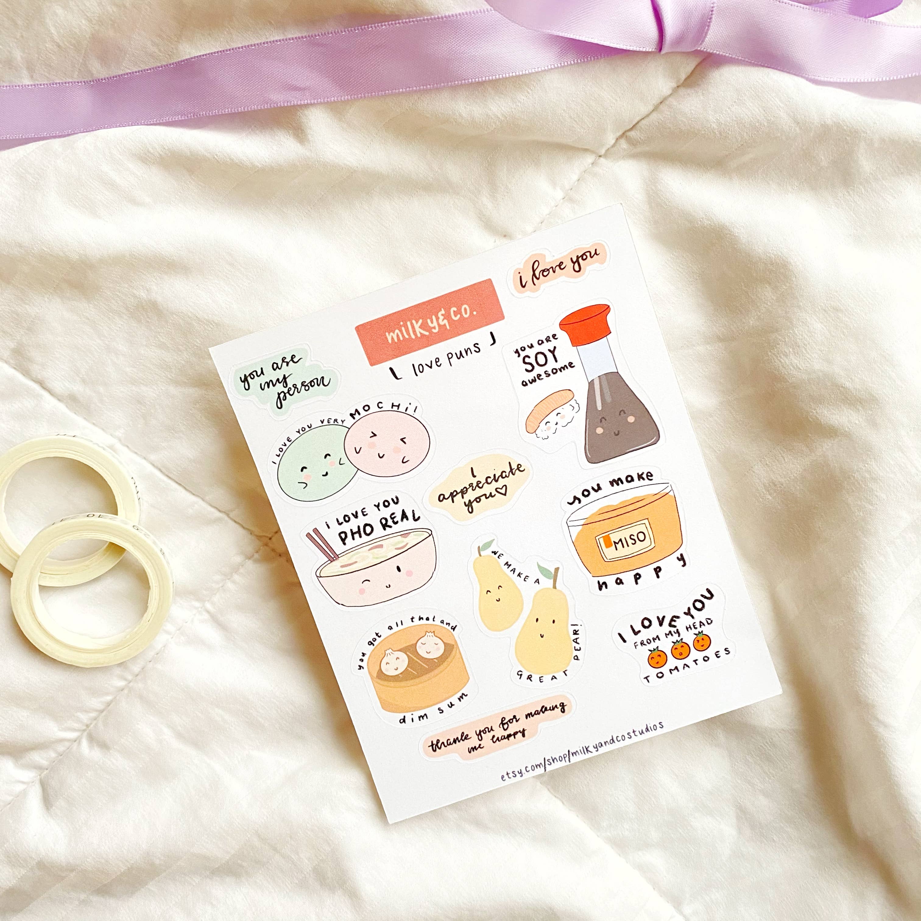 Love Puns Sticker Sheet