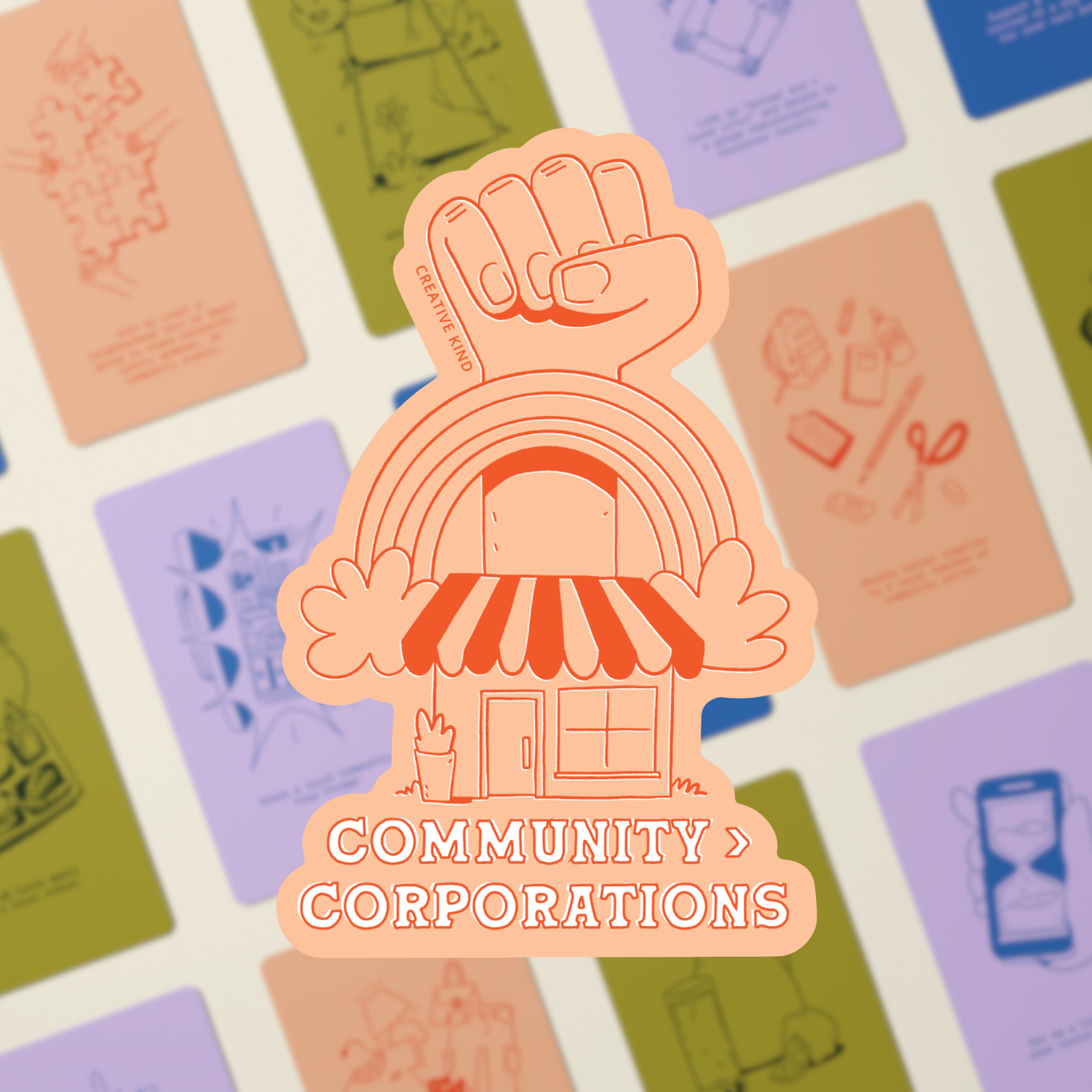 Community Over Corporations Vinyl Sticker