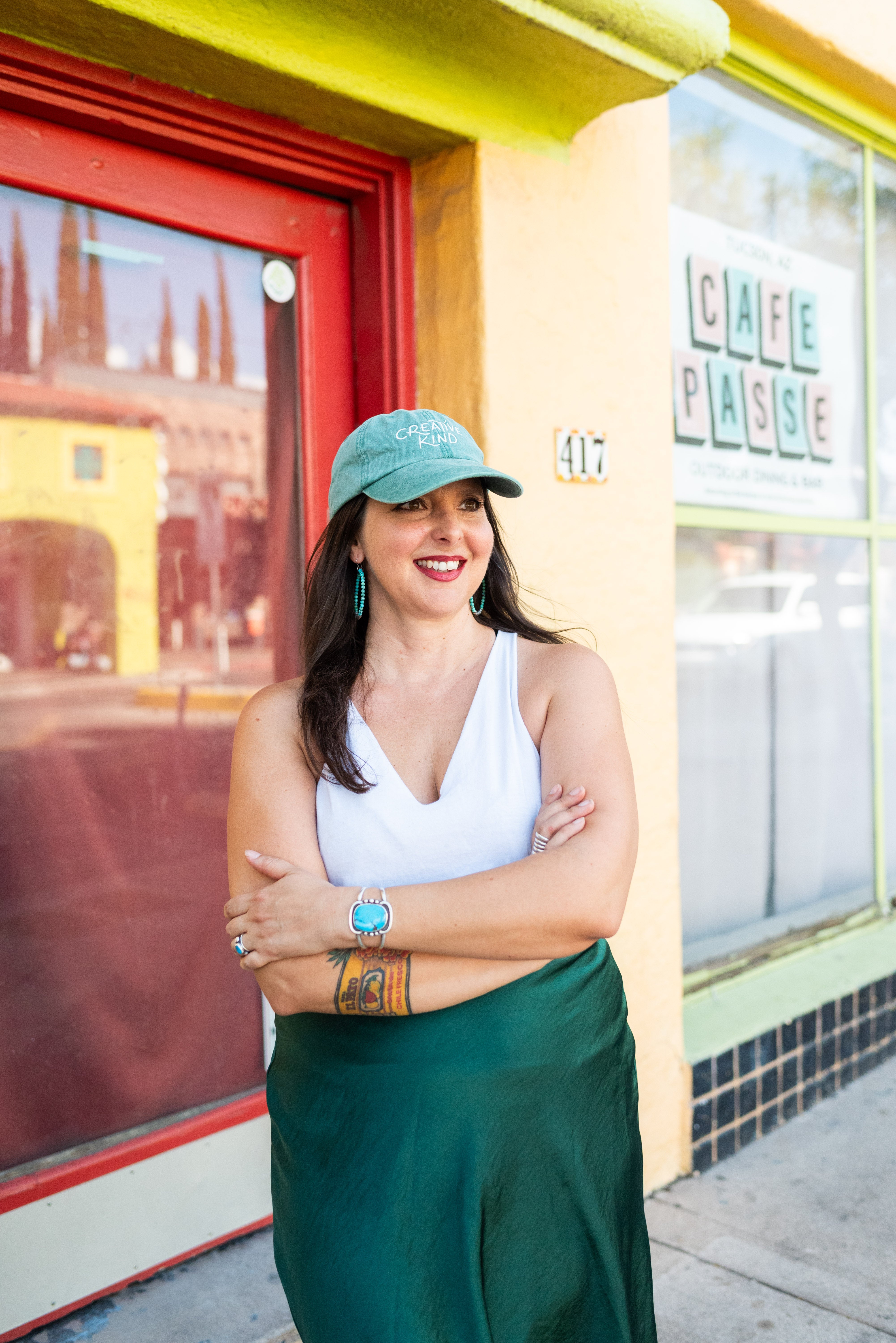 Creative Kind Tucson Saguaro Dad Hat | Forest Green