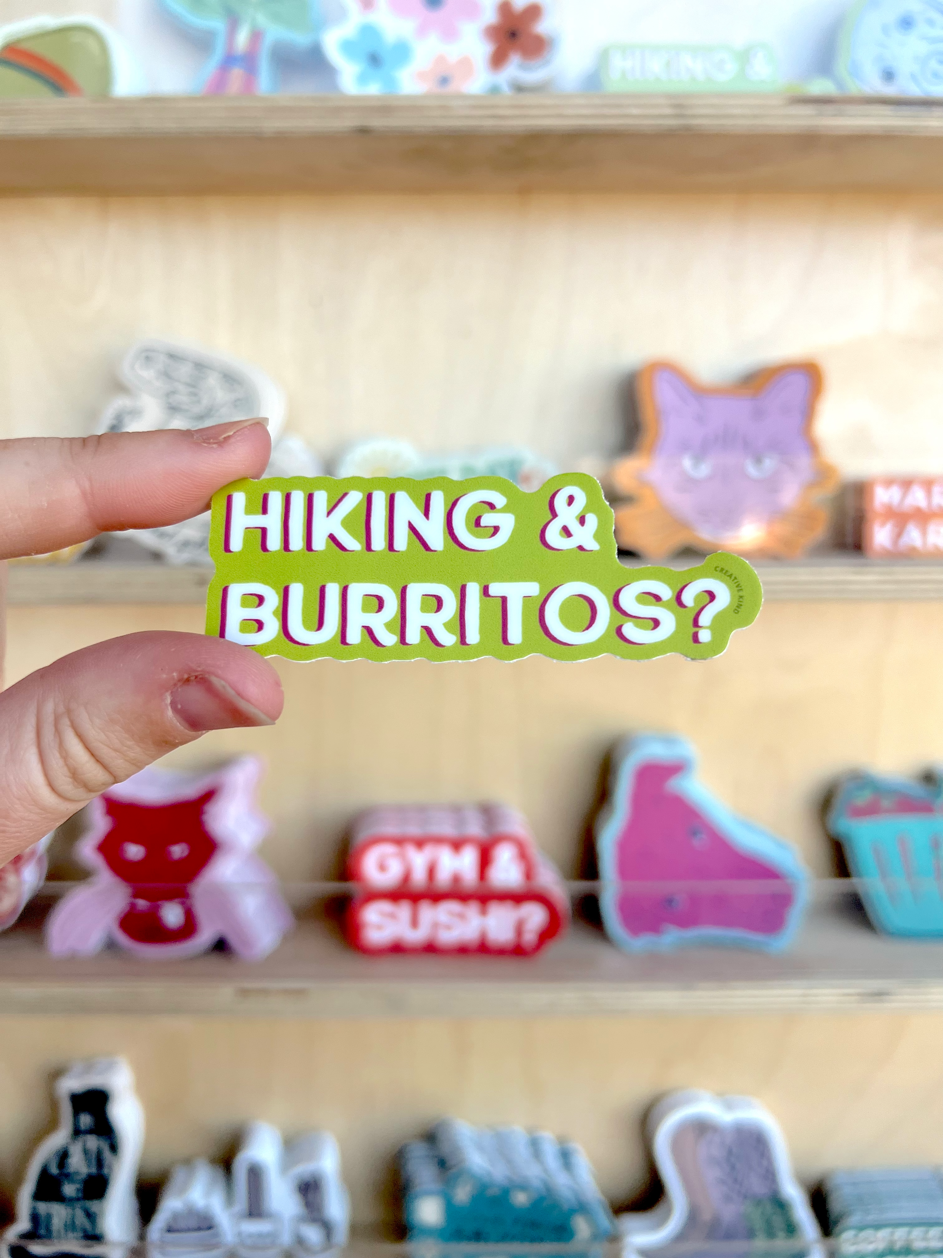 Hiking & Burritos Vinyl Sticker