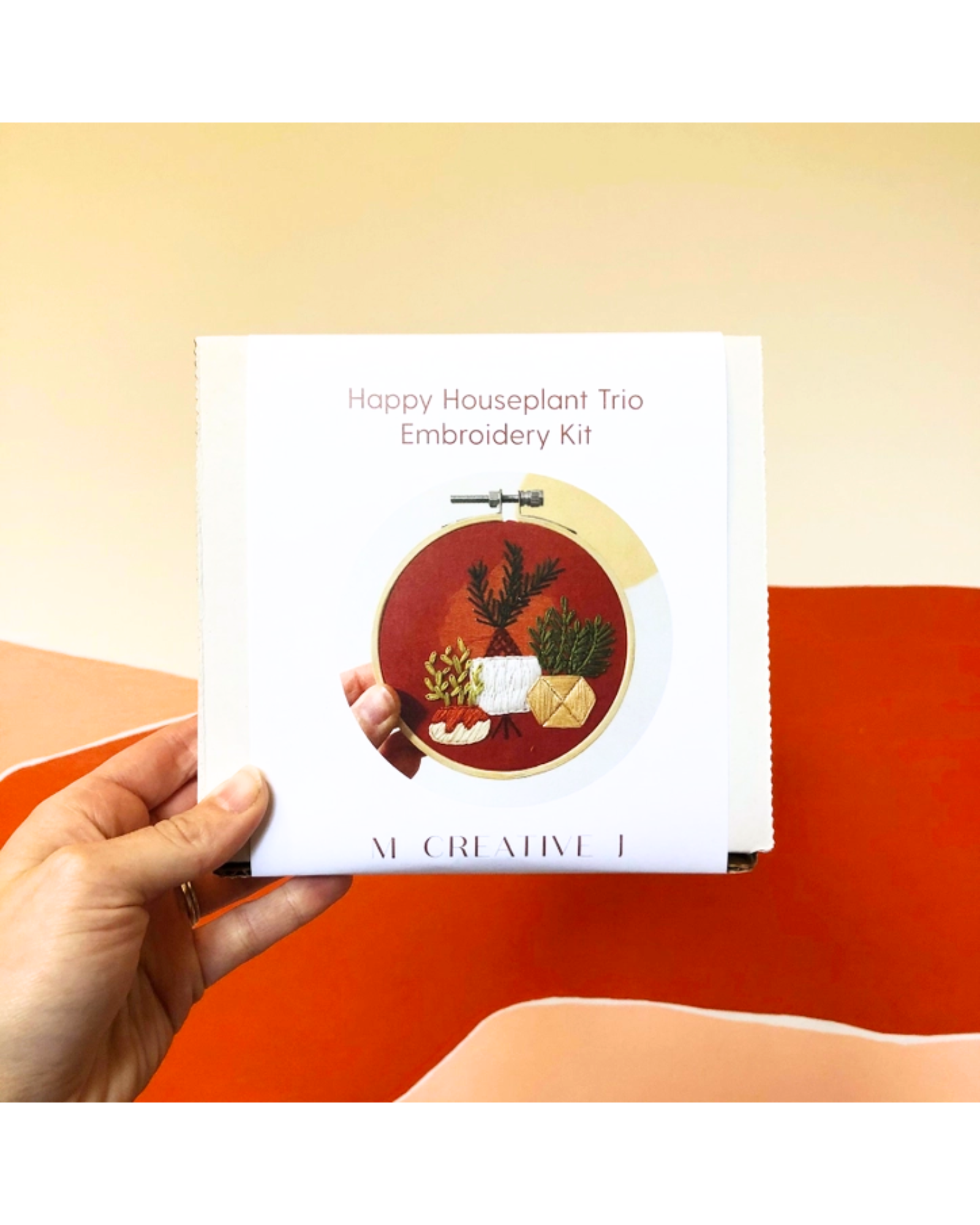 Happy Houseplant Trio - Beginner Embroidery DIY Craft Kit