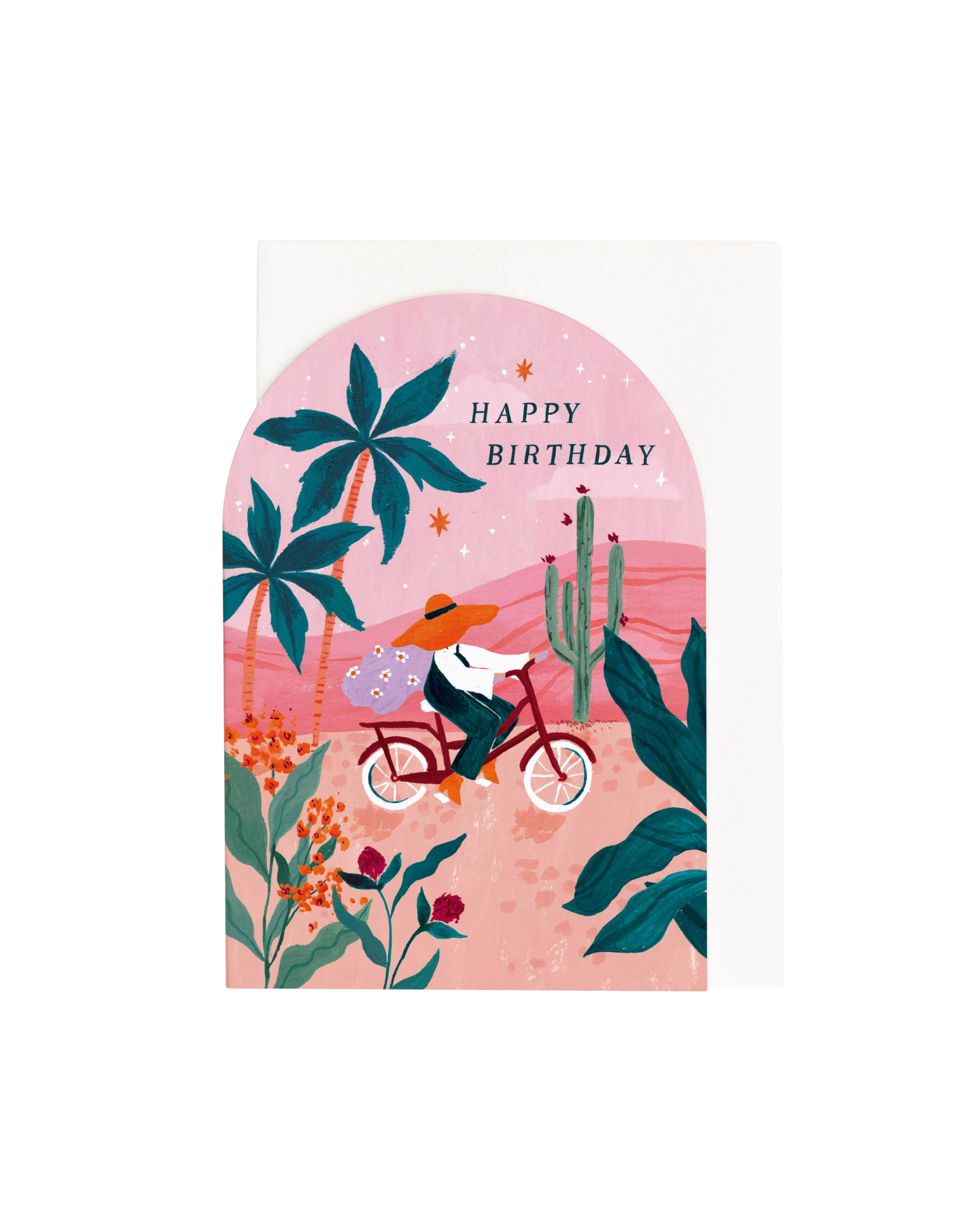 Sunset Bike Birthday Greeting Card