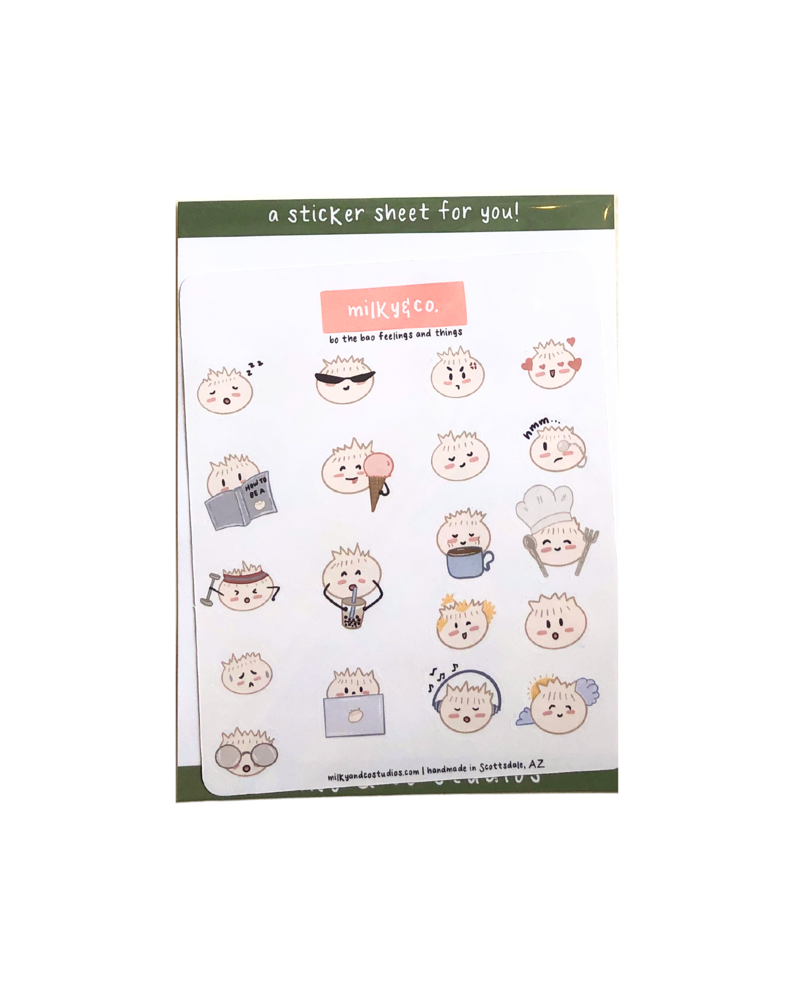 Bo the Bao Feelings and Things Sticker Sheet