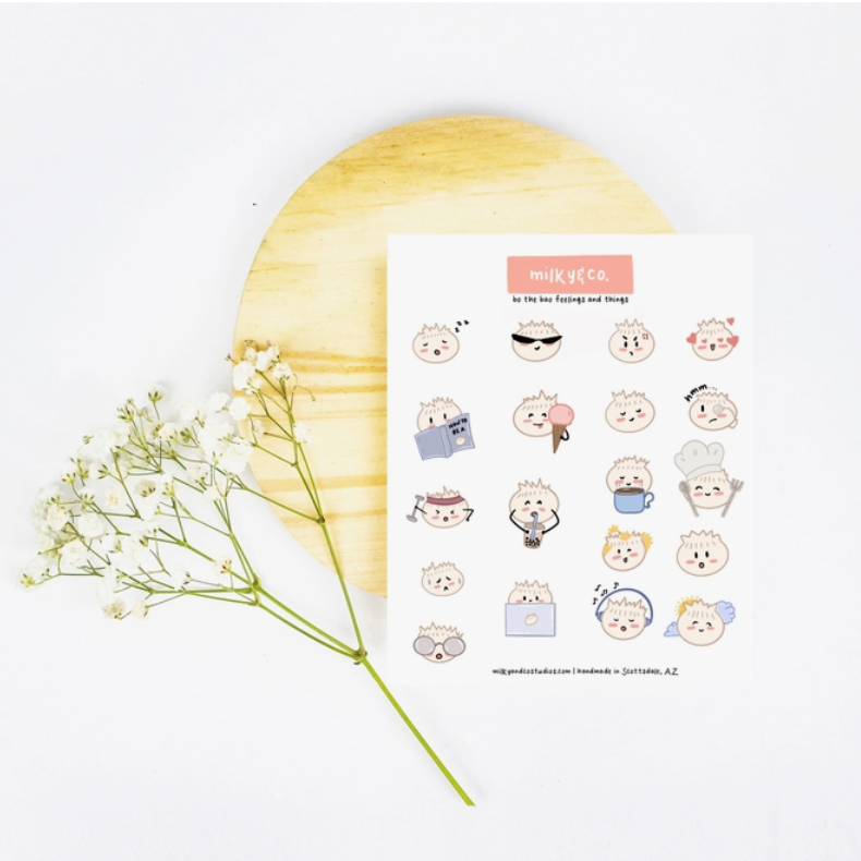 Bo the Bao Feelings and Things Sticker Sheet