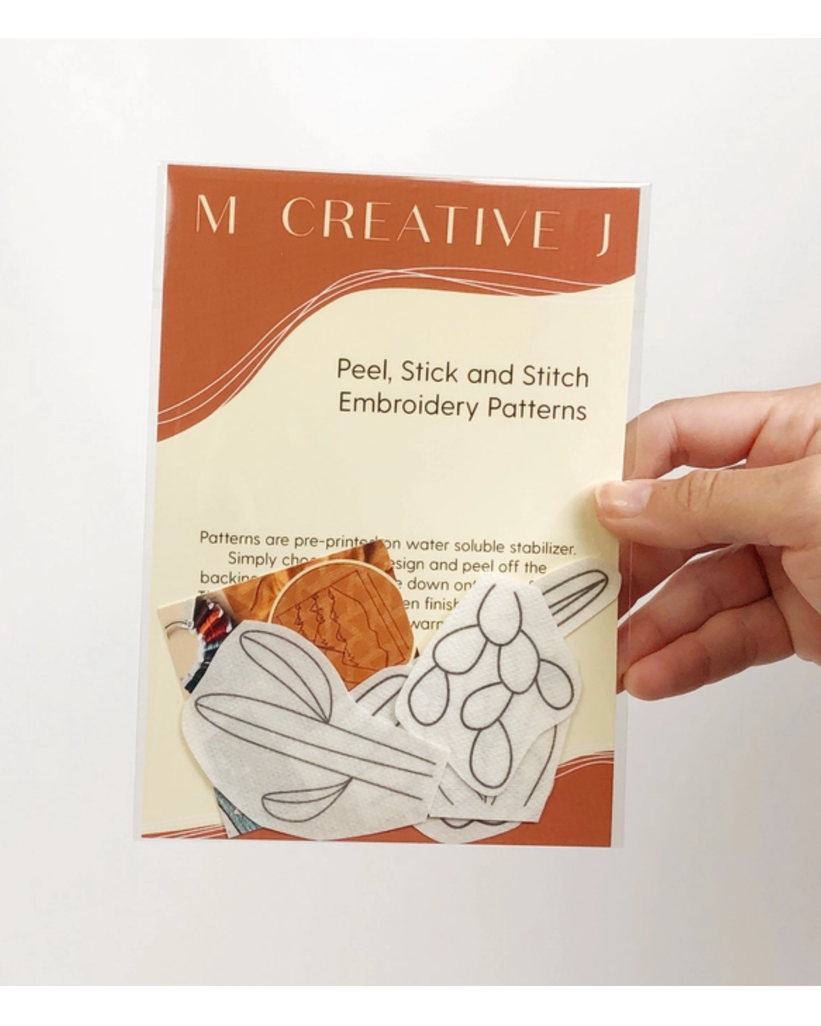 Cactus Hand Embroidery - Peel Stick & Stitch Patterns