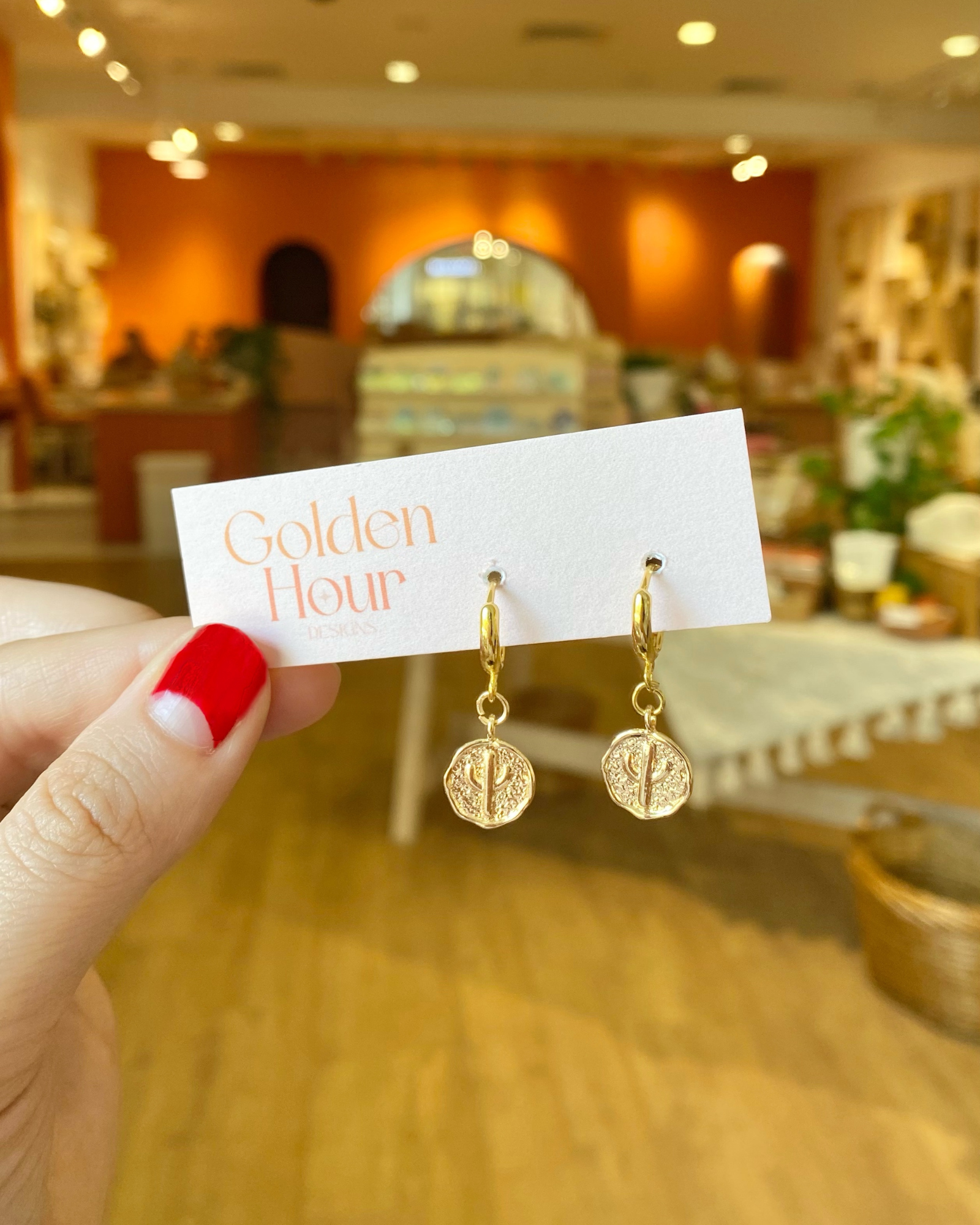 Cactus Huggie Earrings