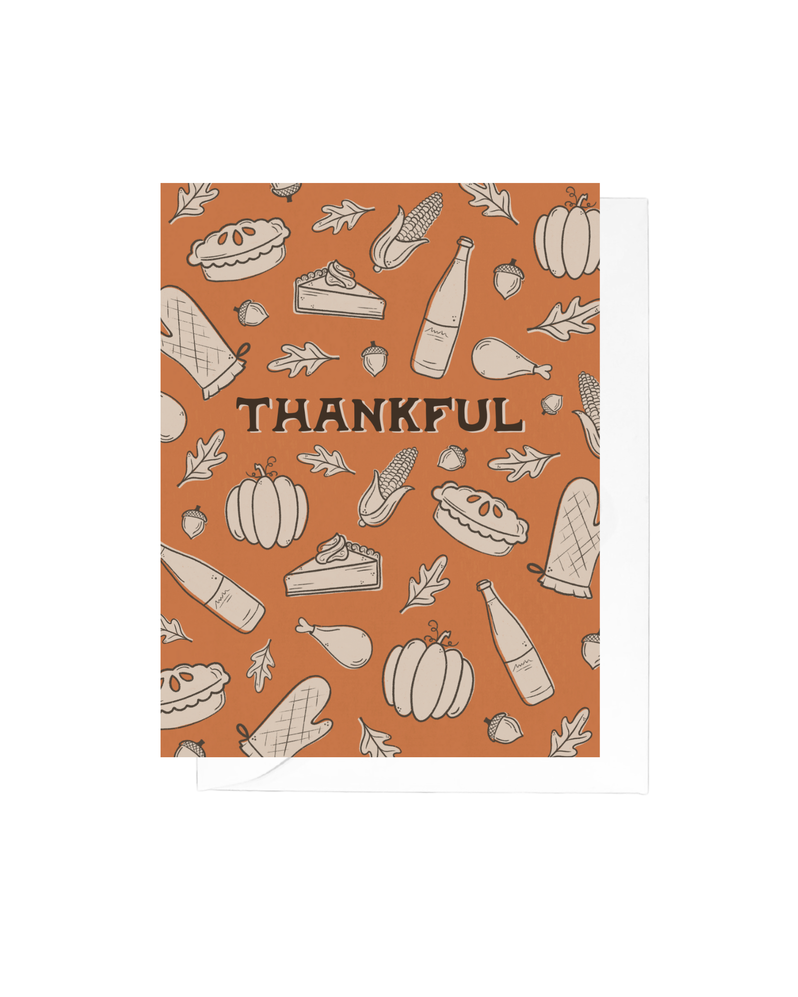 Western Sketch Thankful Greeting Card
