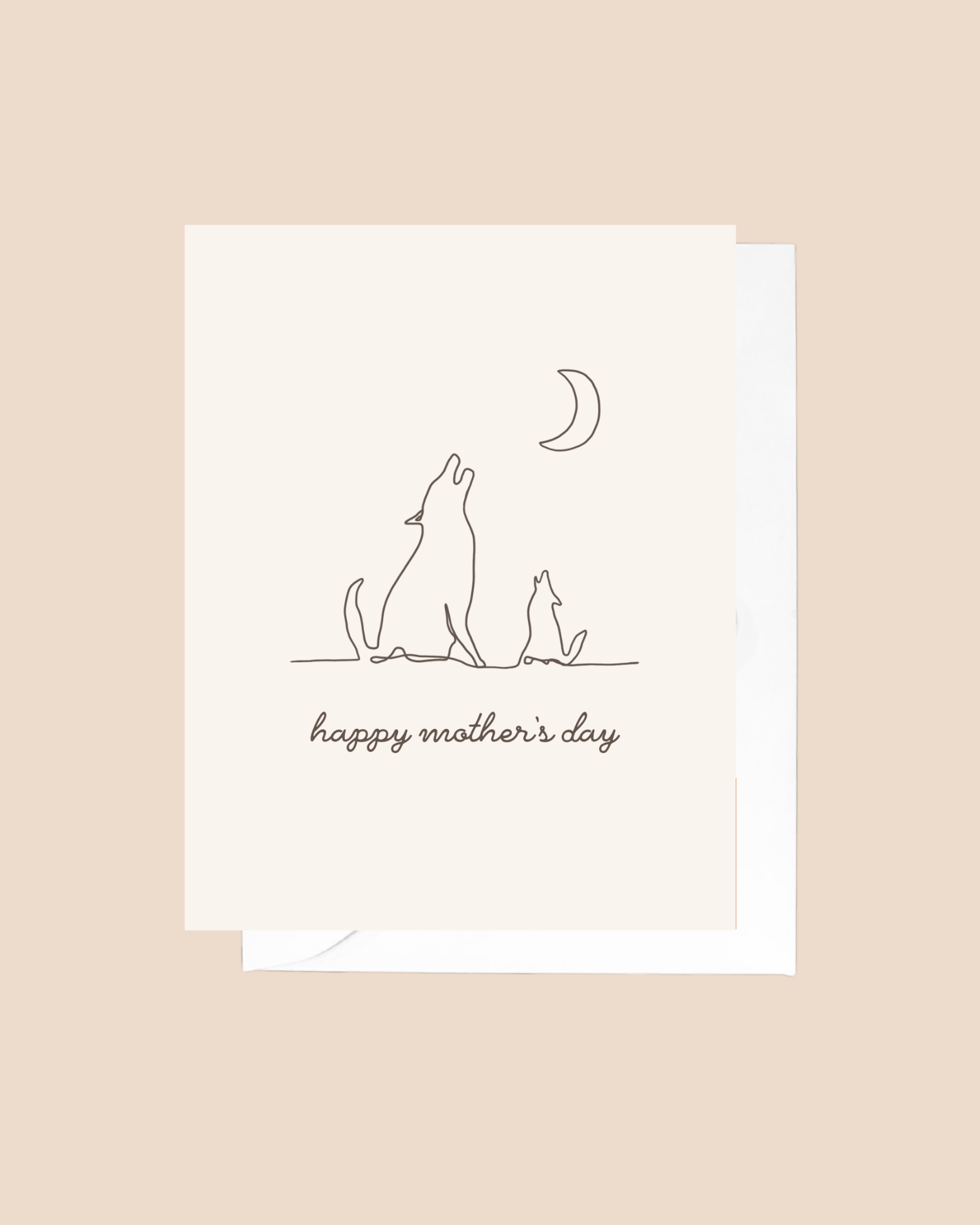 Coyote Mother's Day Greeting Card