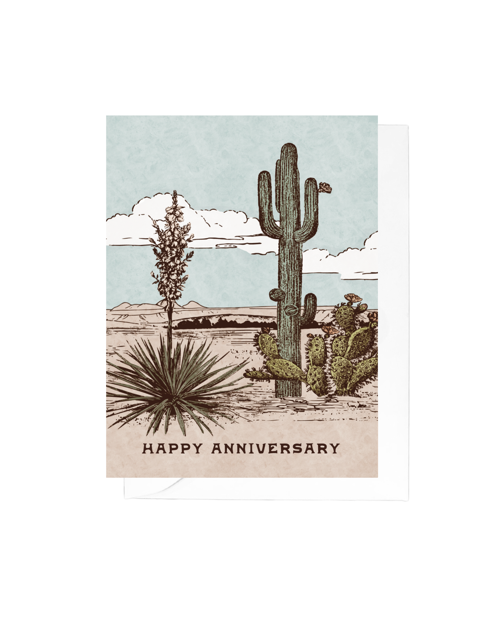 Desert Afternoon Happy Anniversary Greeting Card