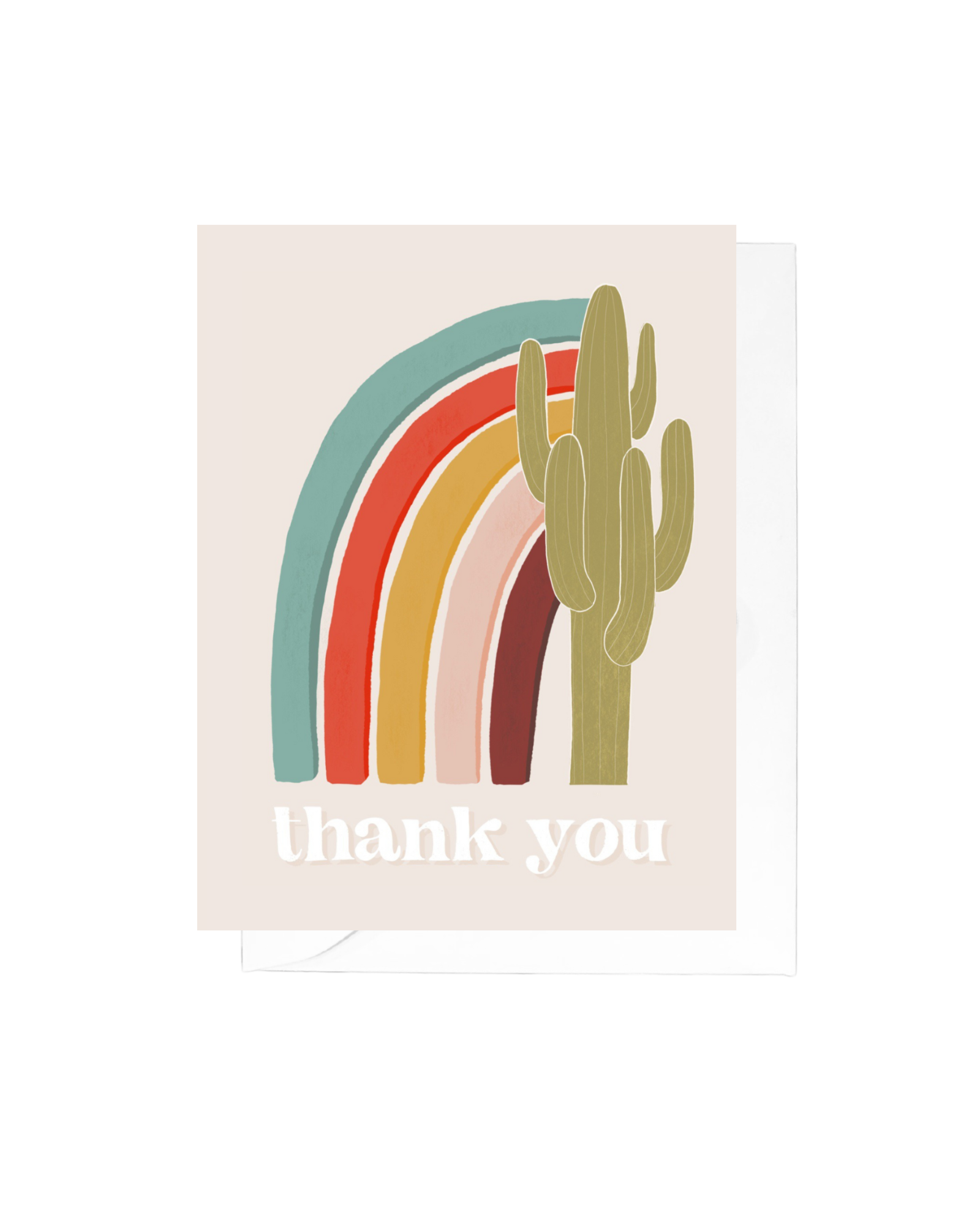 Rainbow Saguaro Thank You Greeting Card Box Set of 8