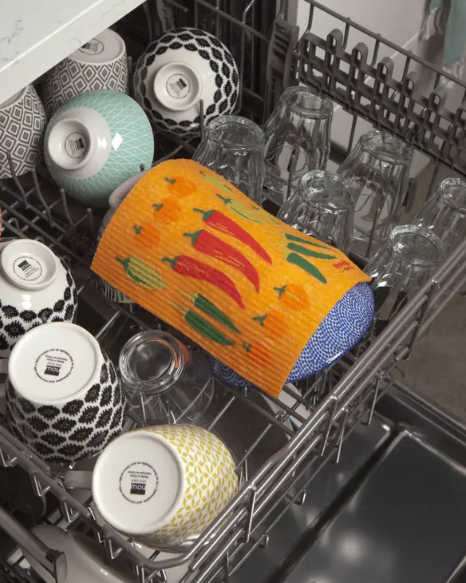 Chili Peppers Swedish Dishcloth