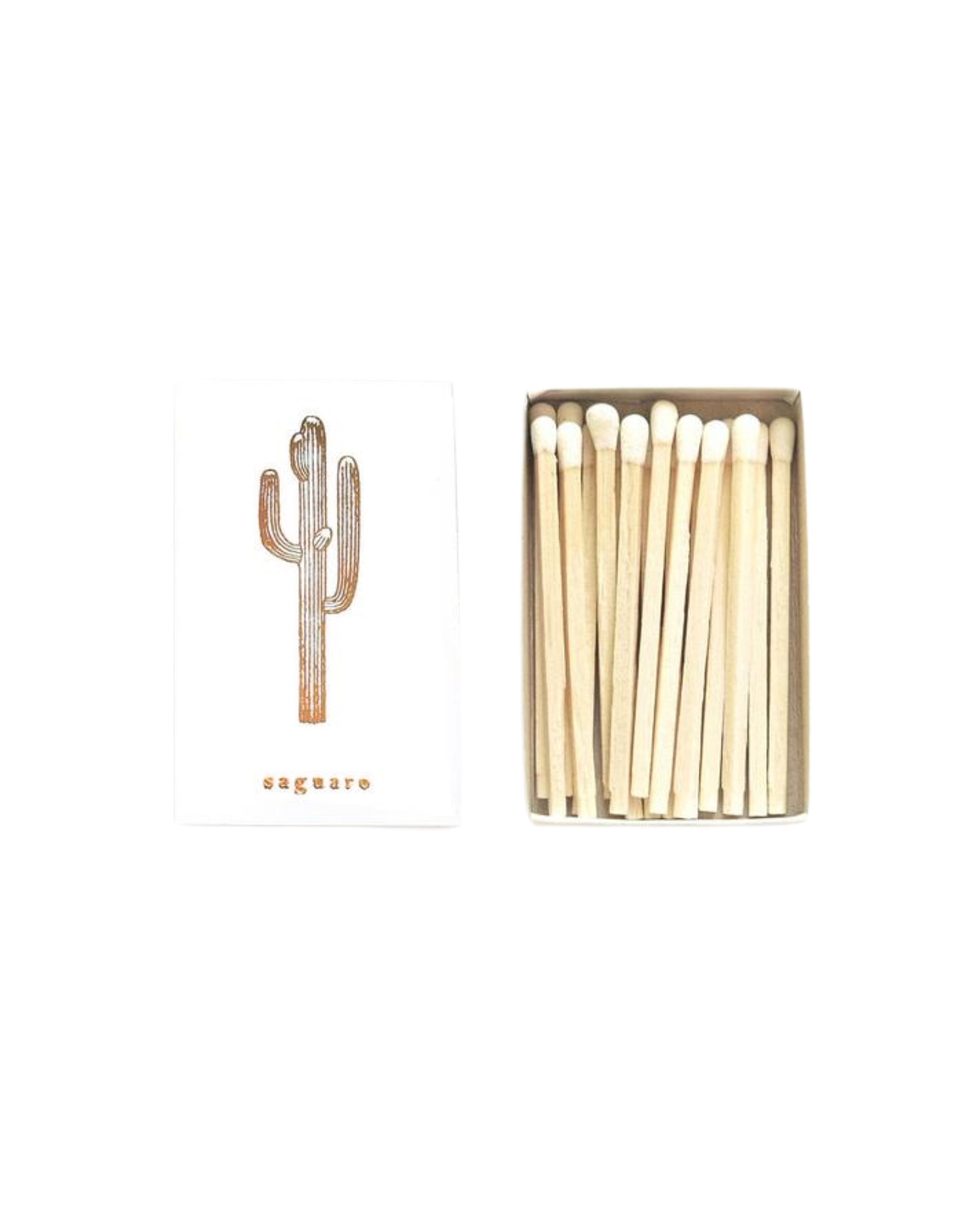 Saguaro Cactus Matchbox - White Box