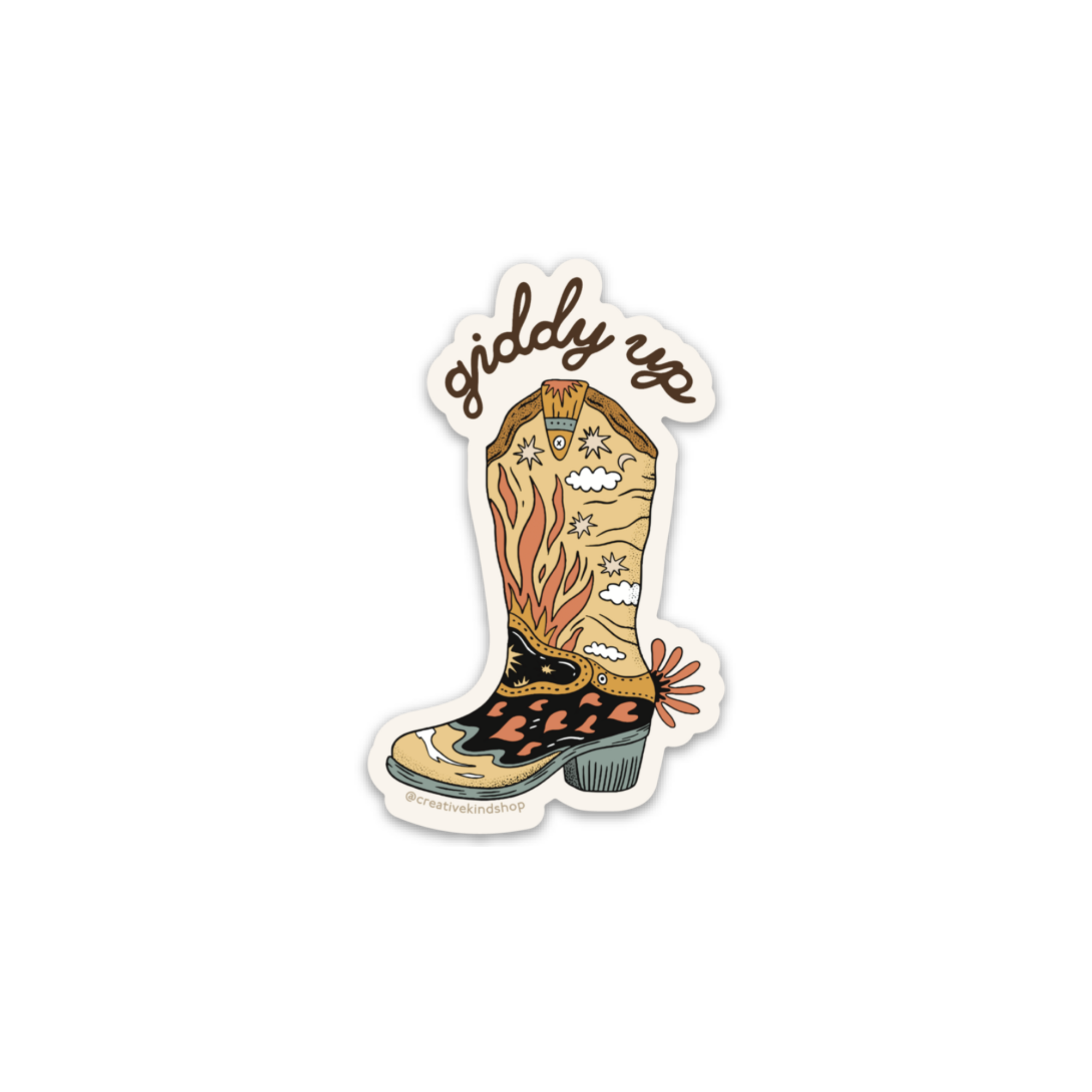 Giddy Up Boot Vinyl Sticker