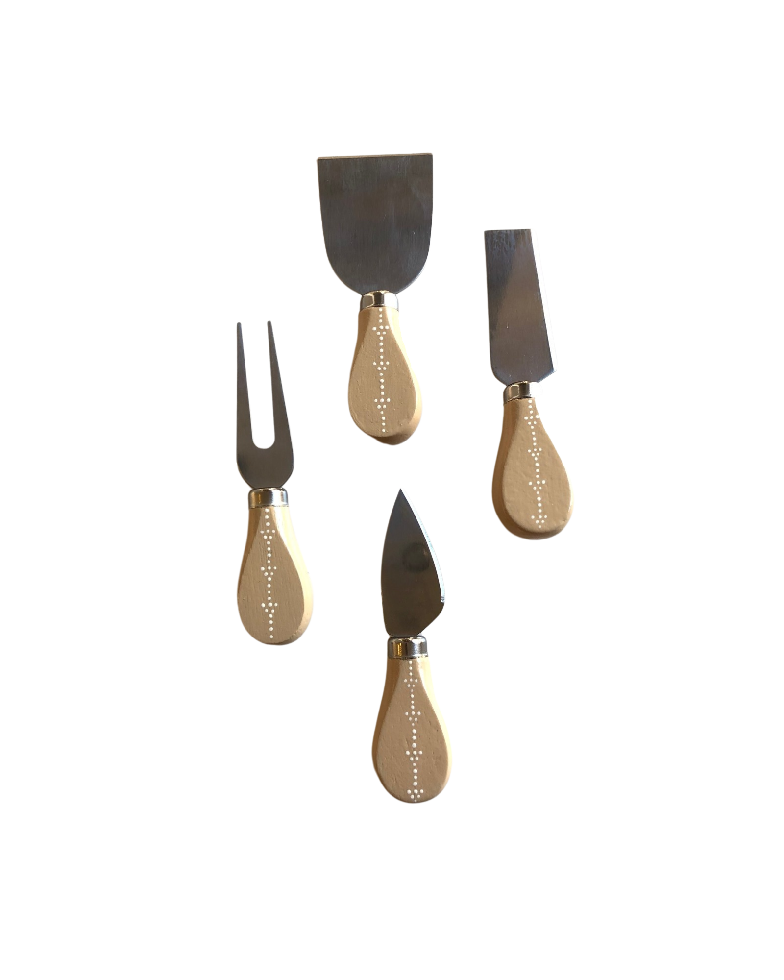 Hand-Painted Hidden Trail Cheese Knives - Set of 4