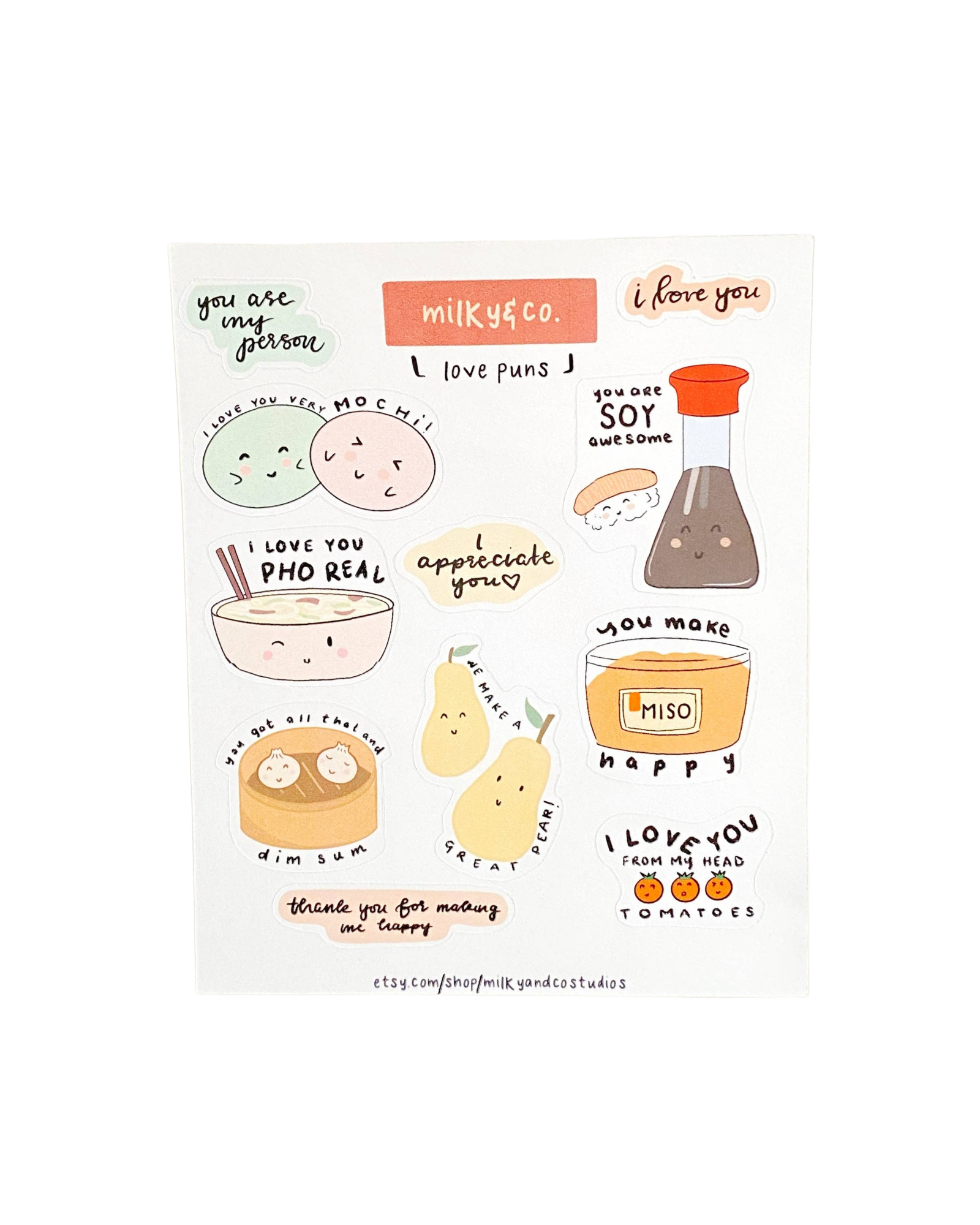 Love Puns Sticker Sheet