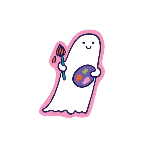 Art Ghost Vinyl Sticker