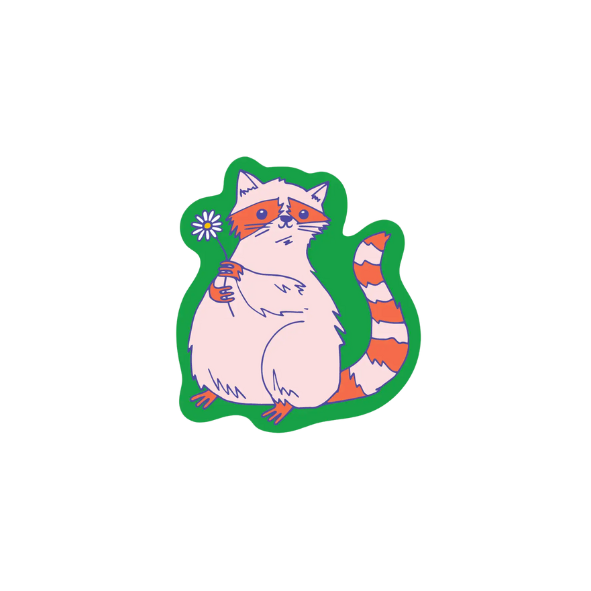 Raccoon Vinyl Sticker