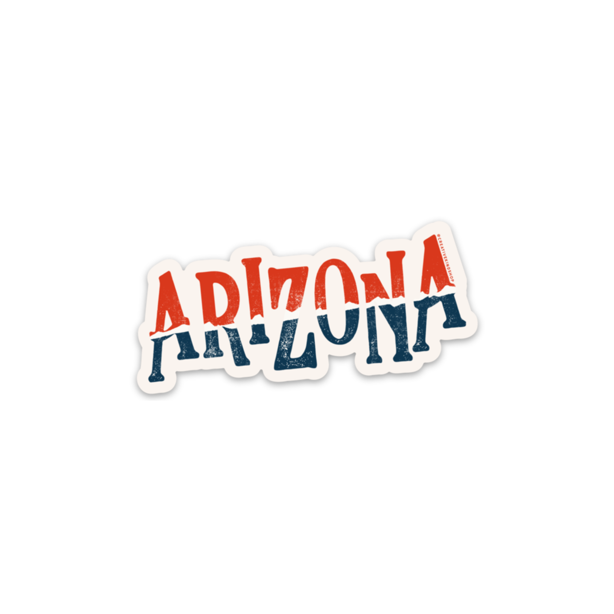 Red and Blue Arizona Vinyl Sticker