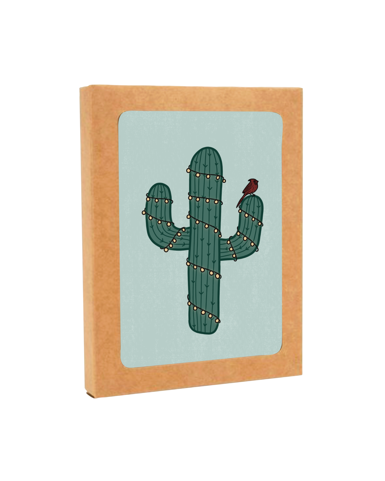 Cardinal Christmas Cactus Greeting Card Box Set of 8