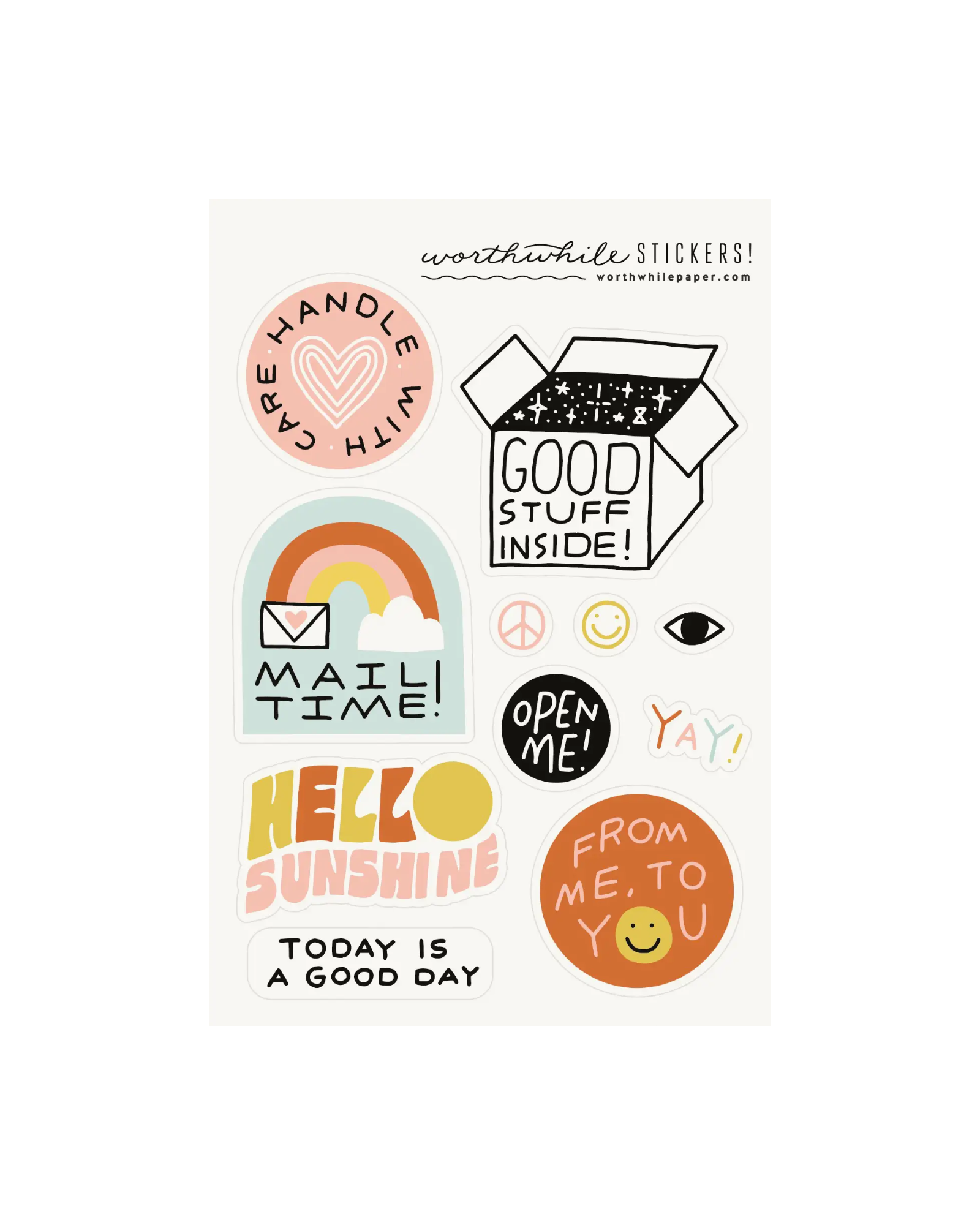 Snail Mail Sticker Sheet - Set of 2