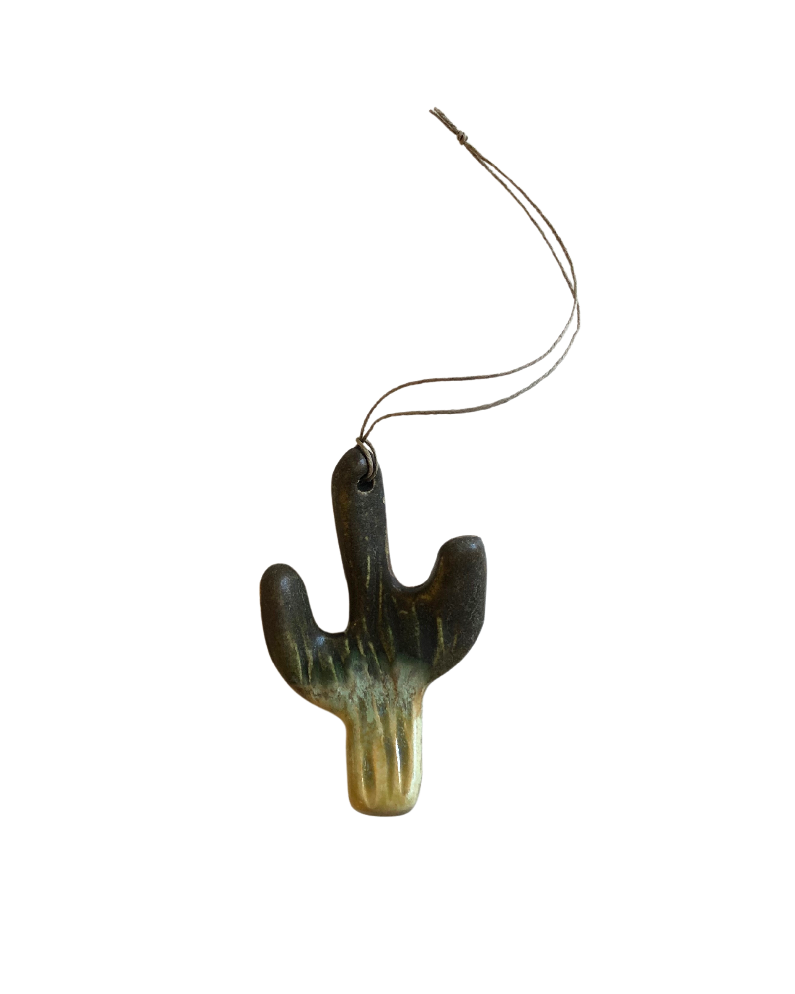 Saguaro ornament with a light green to dark green gradient
