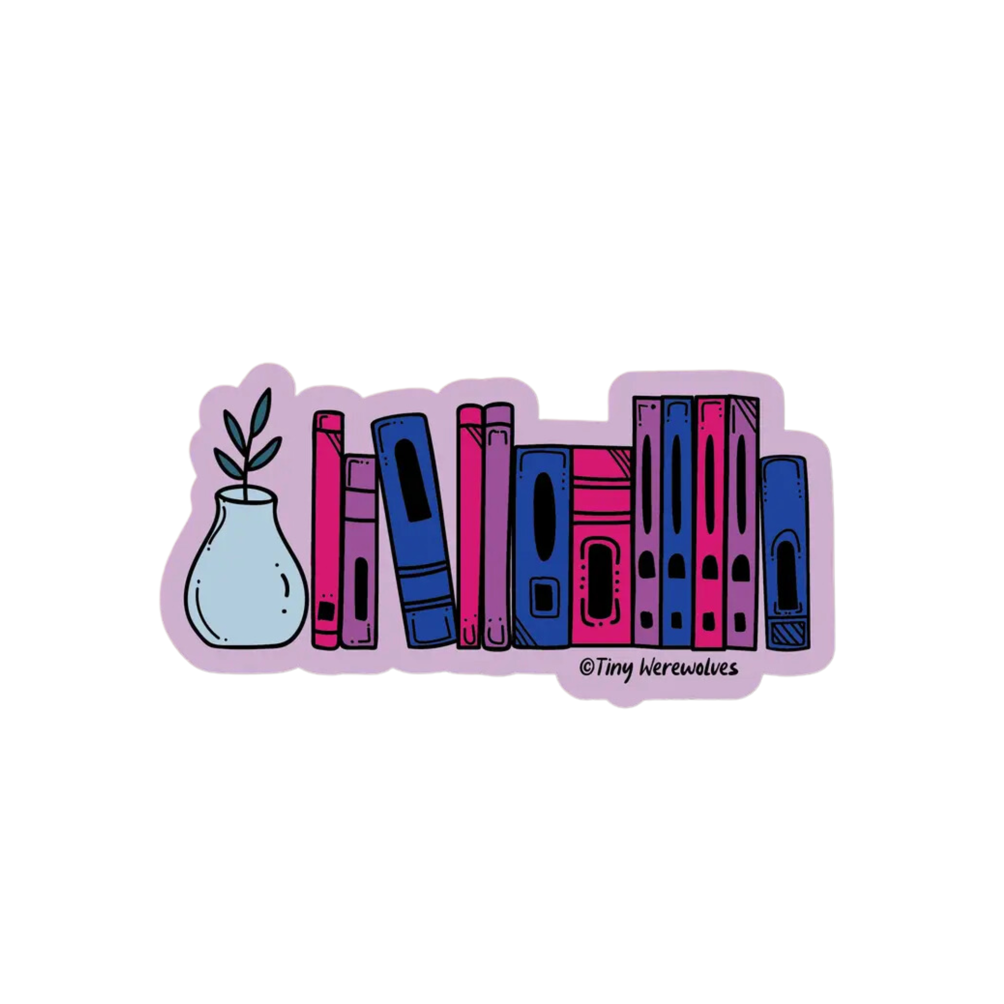 Bisexual Bookshelf Pride Vinyl Sticker