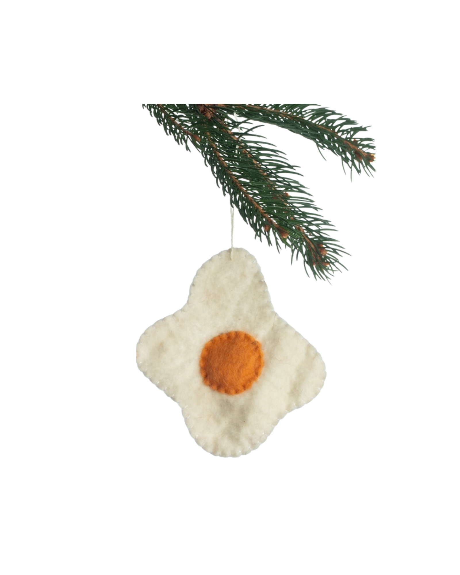 Fried Egg Felt Ornament