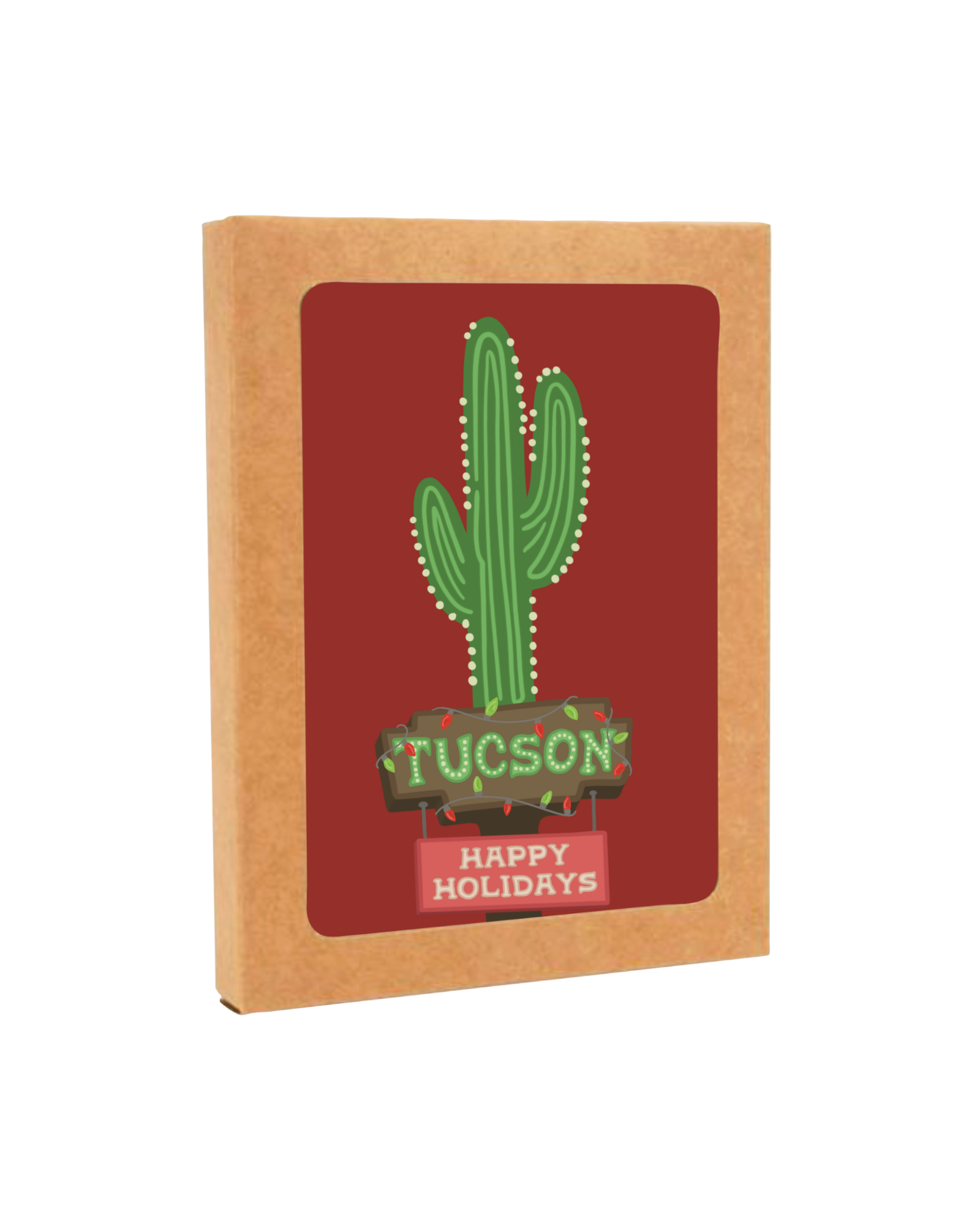 Happy Holidays Neon Tucson Greeting Card Box Set of 8