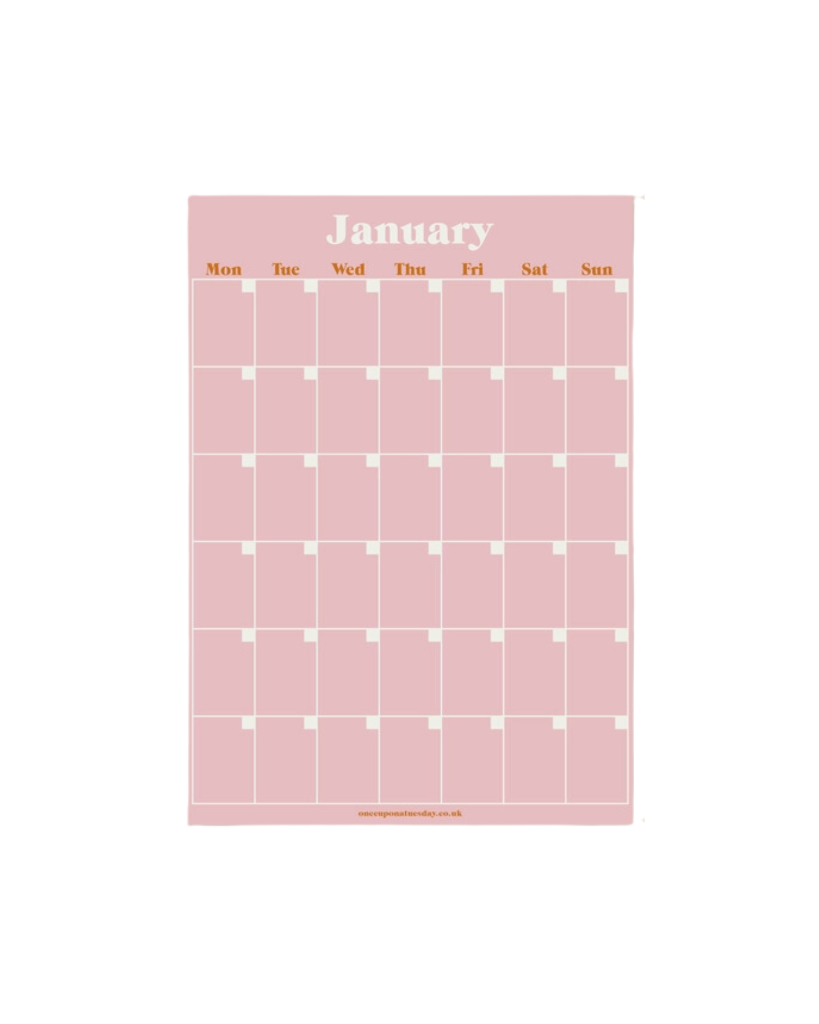 Pastels Monthly Undated A3 Wall Planner