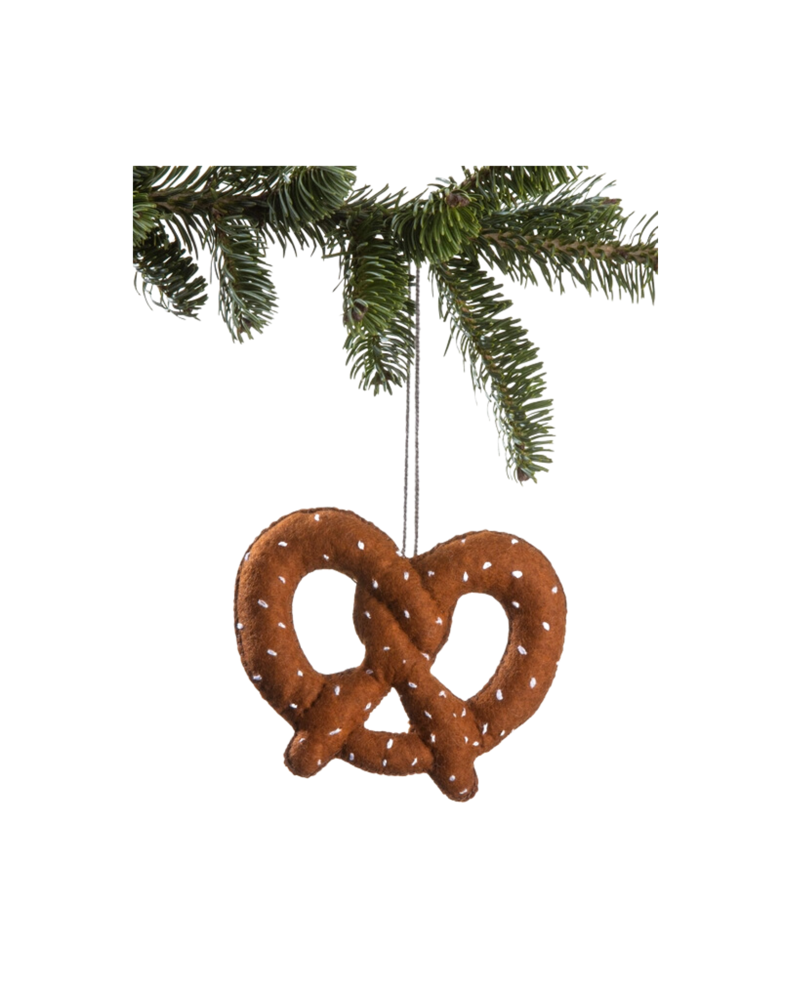 Pretzel Felt Ornament