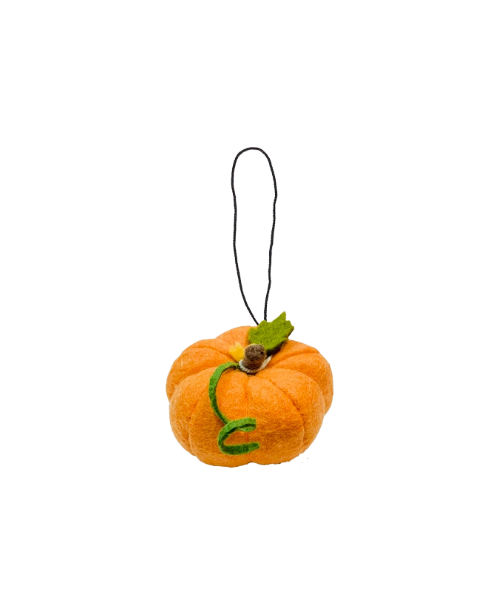 Light Orange Pumpkin Felt Ornament