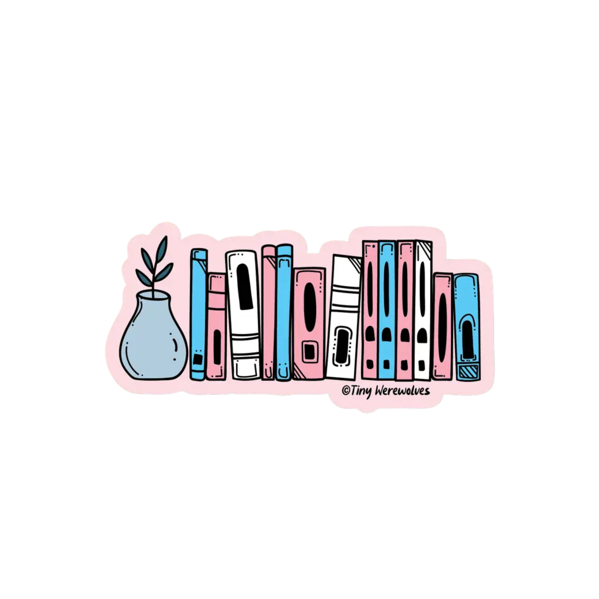 Transgender Bookshelf Pride Vinyl Sticker