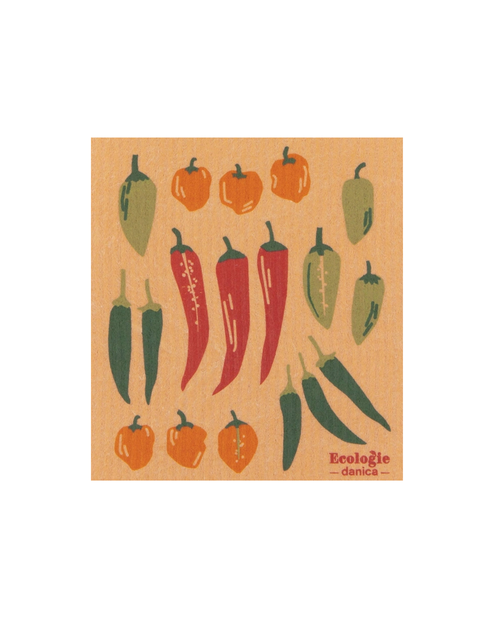 Chili Peppers Swedish Dishcloth