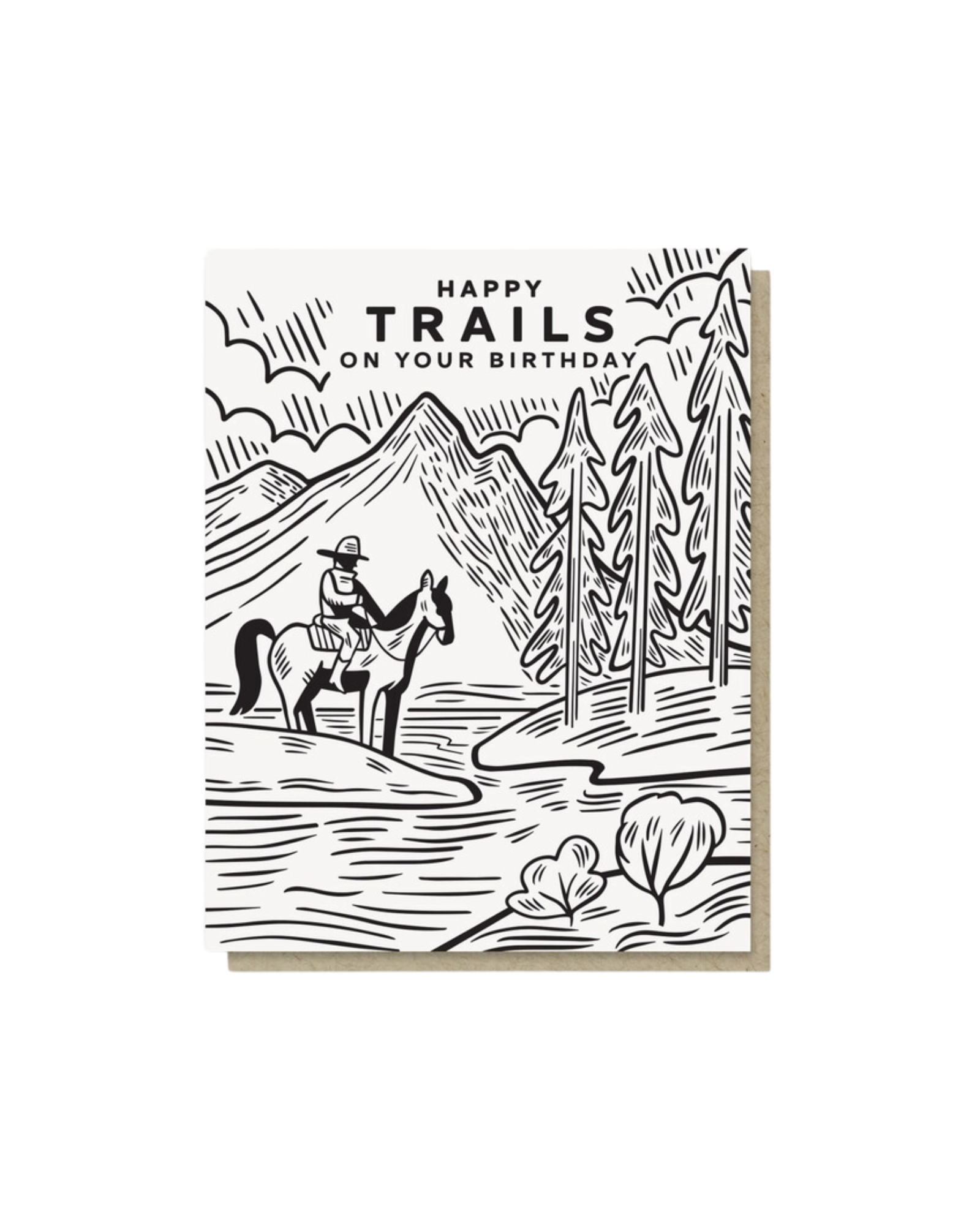 Happy Trails Birthday Greeting Card