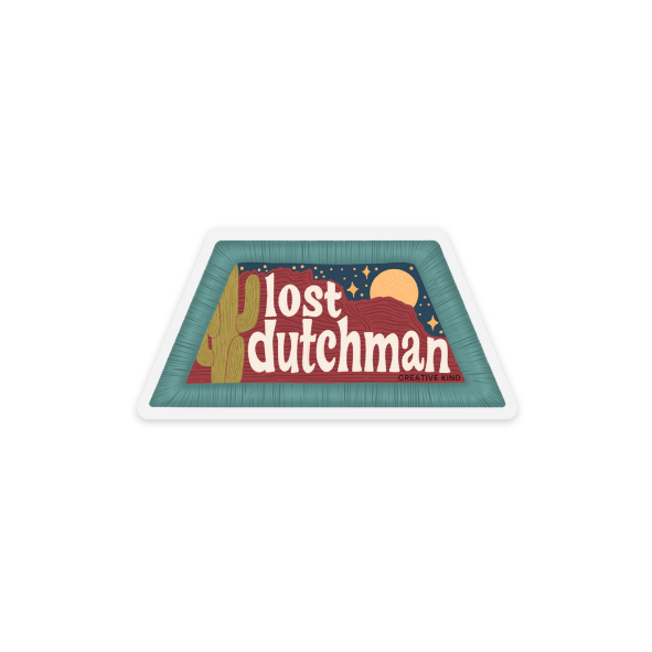 Lost Dutchman Patch Vinyl Sticker | Clear Backing