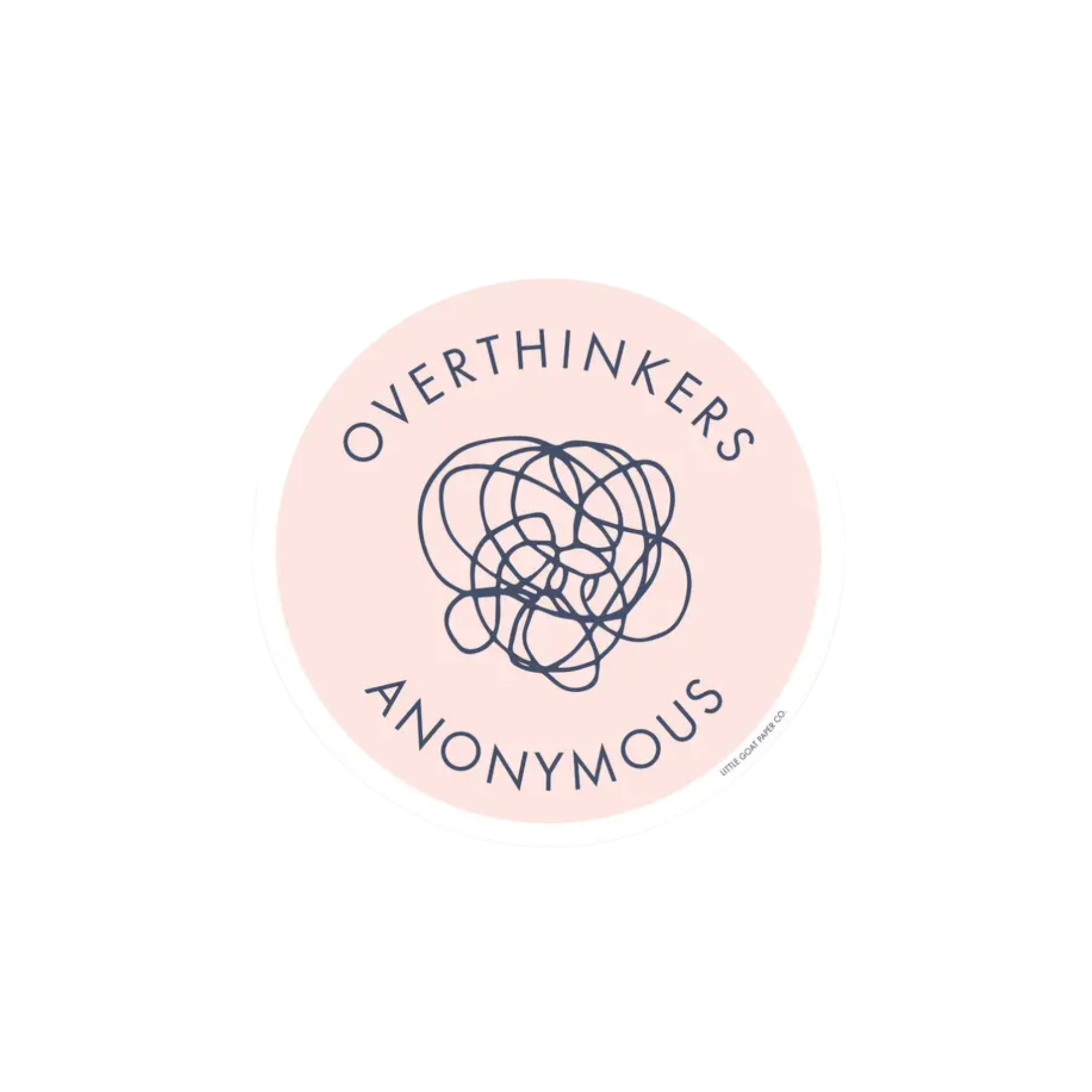 Overthinkers Anonymous Vinyl Sticker