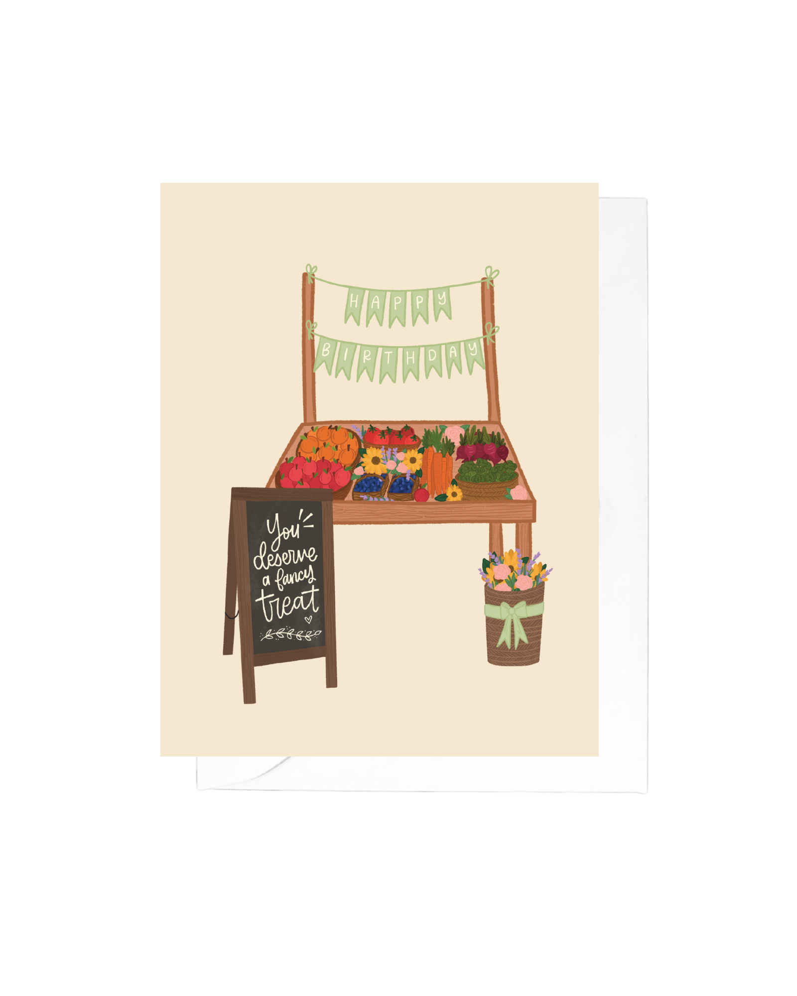 Happy Birthday Market Stand Greeting Card