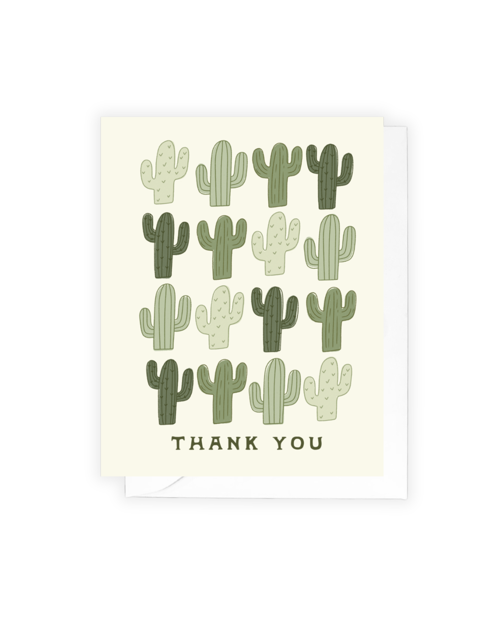 16 Cacti Thank You Greeting Card