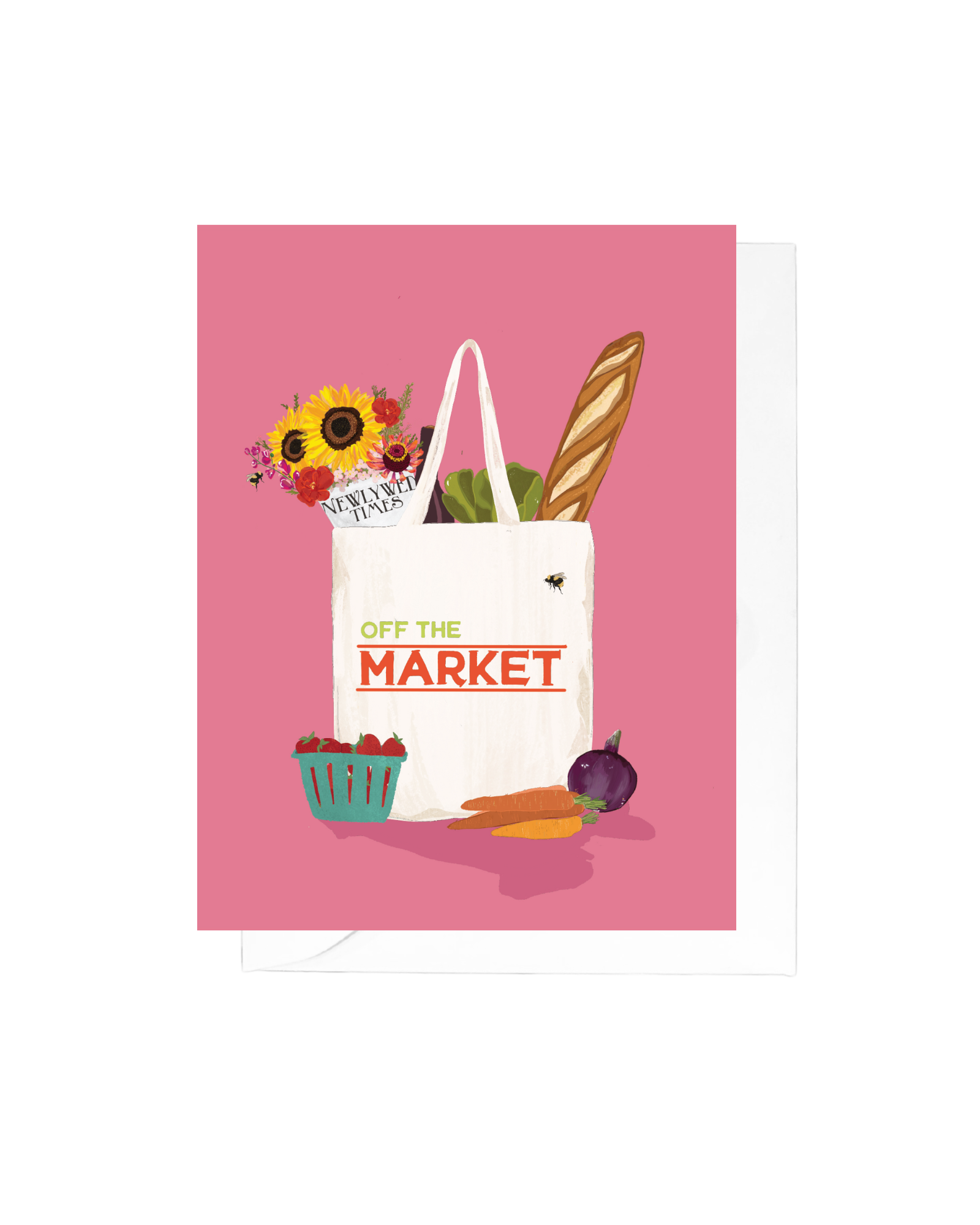 Off the Market Tote Greeting Card