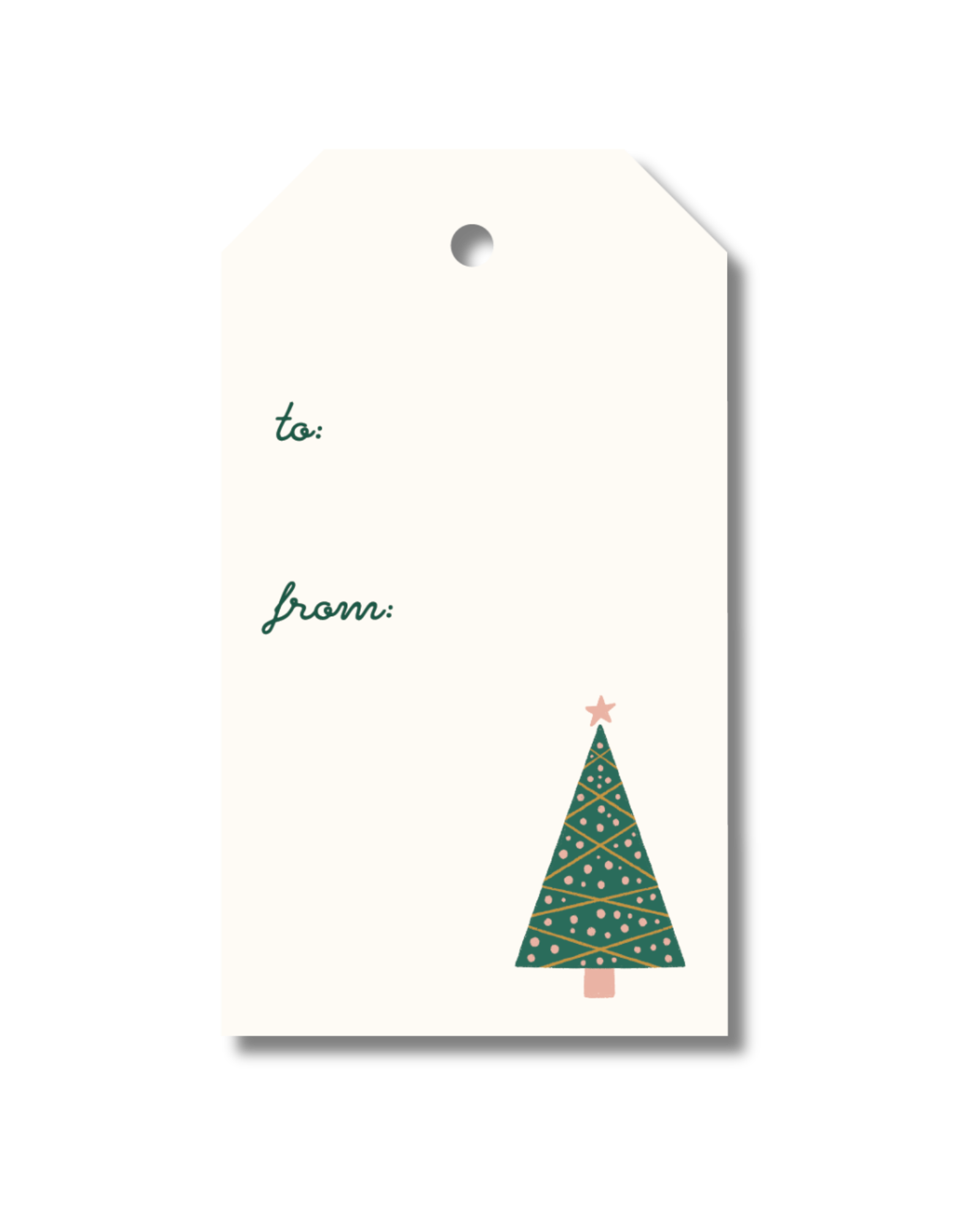 Christmas Tree Stamp Gift Tags | Set of 8