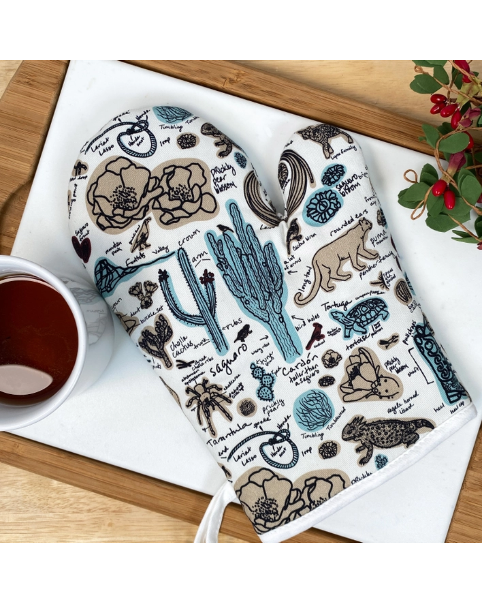 Desert Sketchbook Cotton Oven Mitt