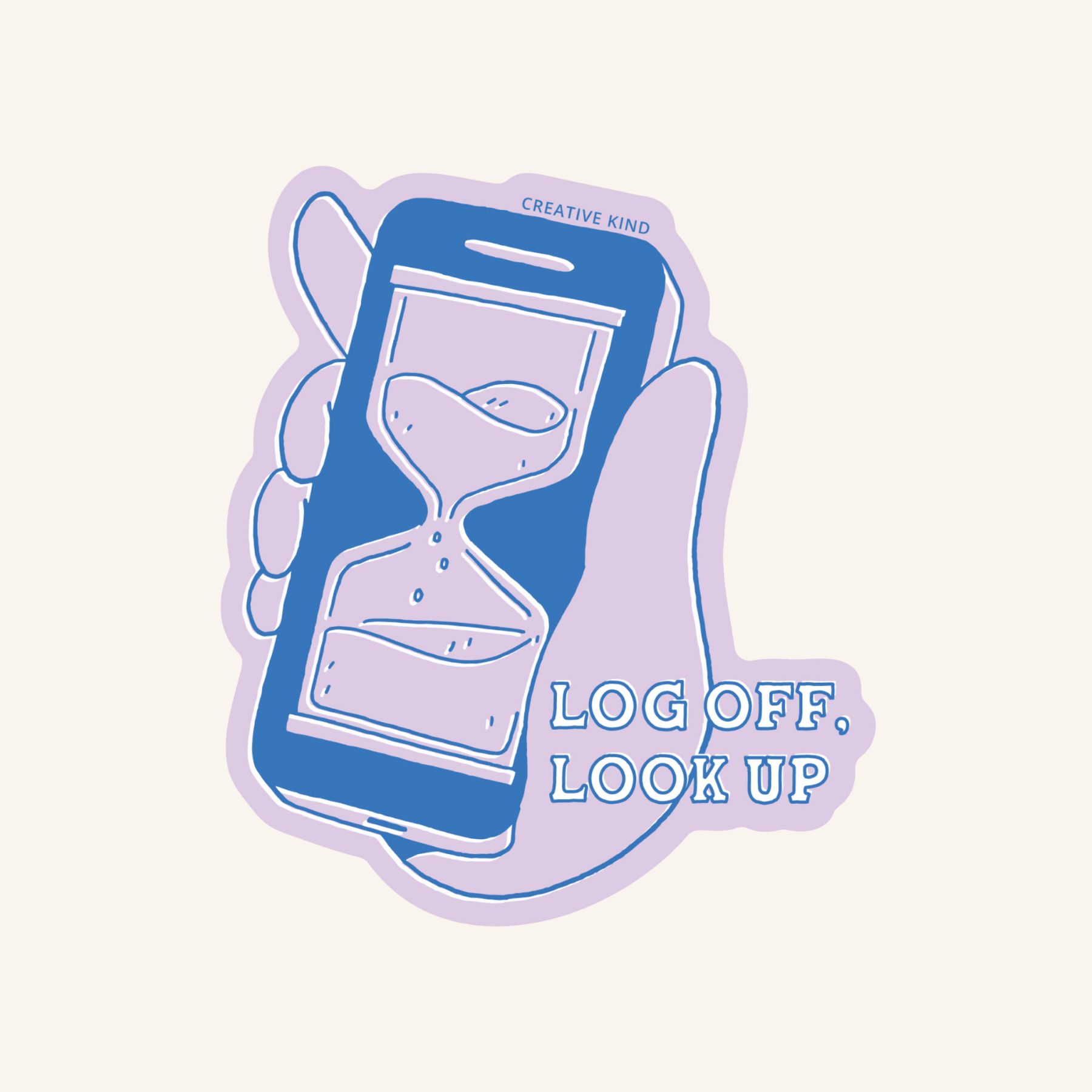 Log Off, Look Up Vinyl Sticker