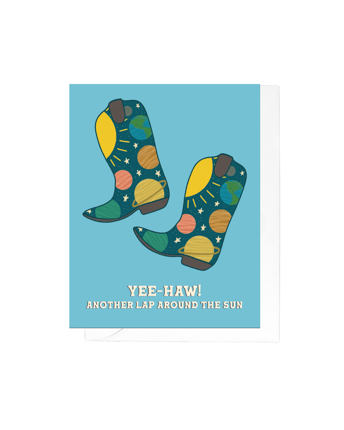 Space Cowboy Greeting Card – Kids Birthday Card